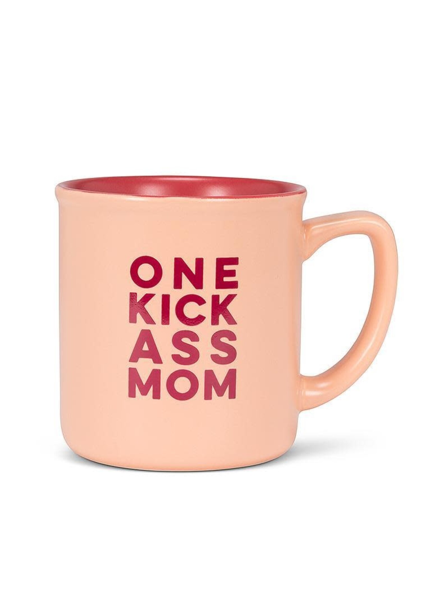 One Kick Ass Mom Mug - Pink (15 oz)