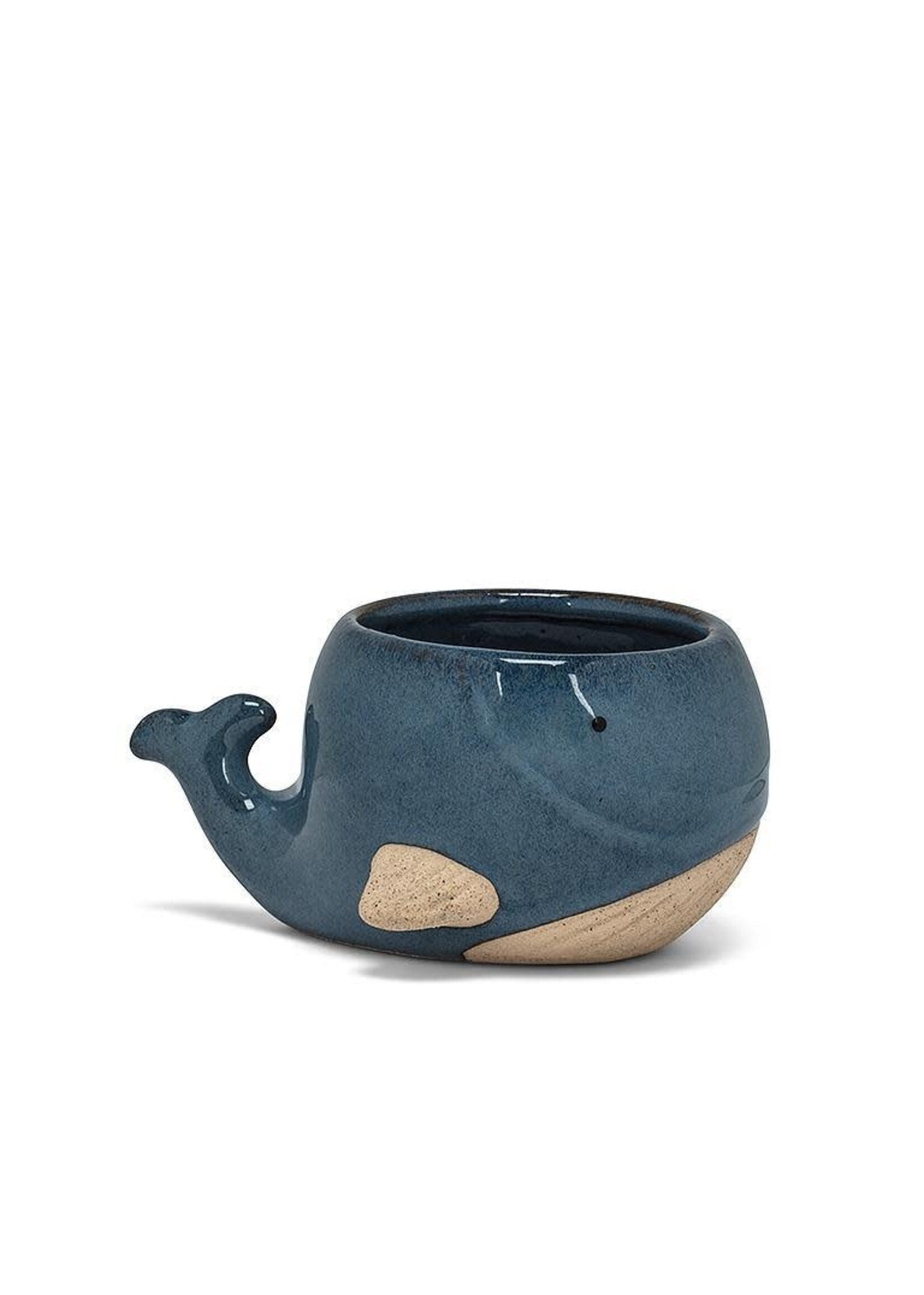 Small Blue Whale Planter - 2"