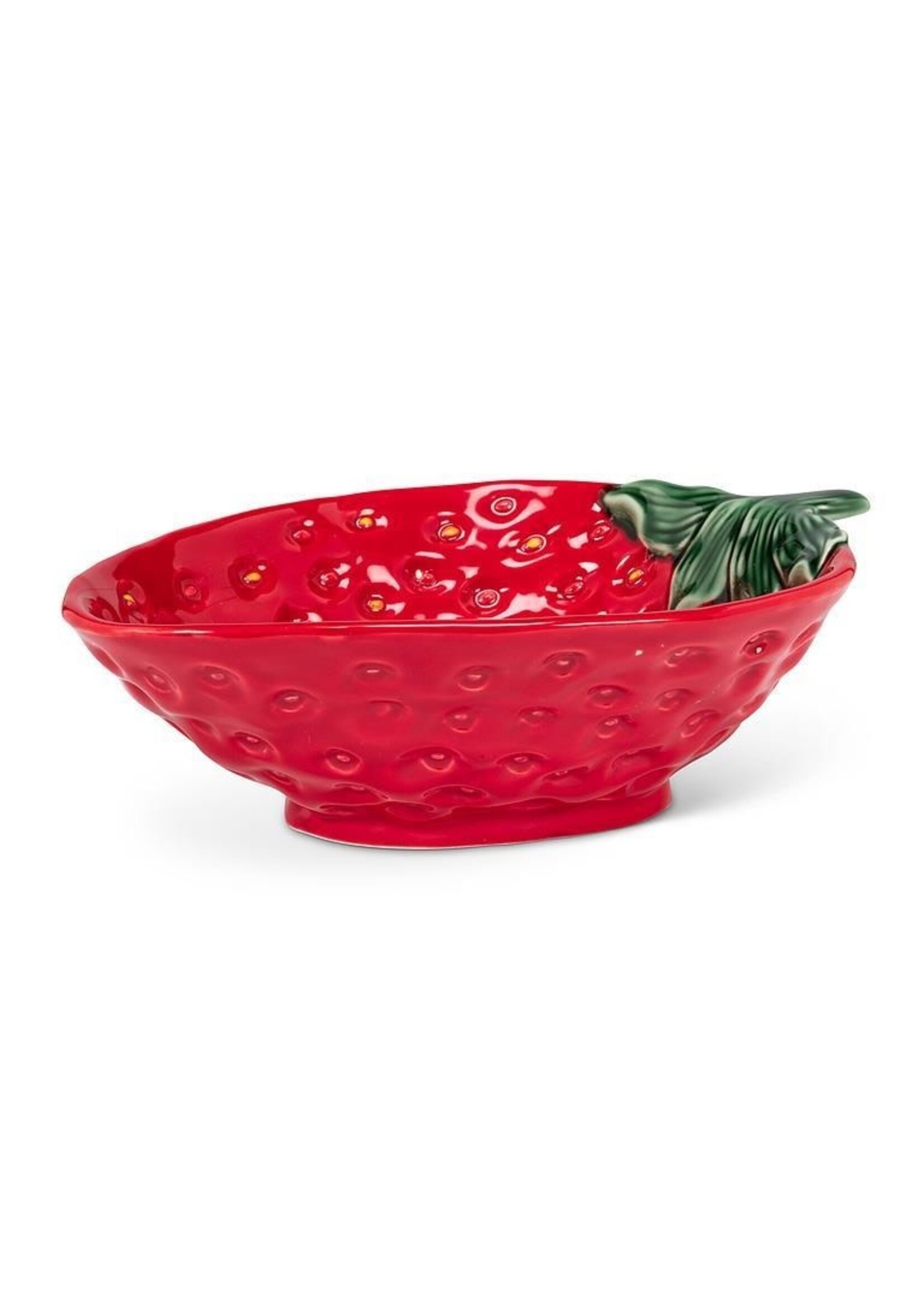 Strawberry & Leaf Bowl - 7.5"
