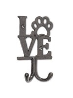 Love with Dog Paw Double Wall Hook
