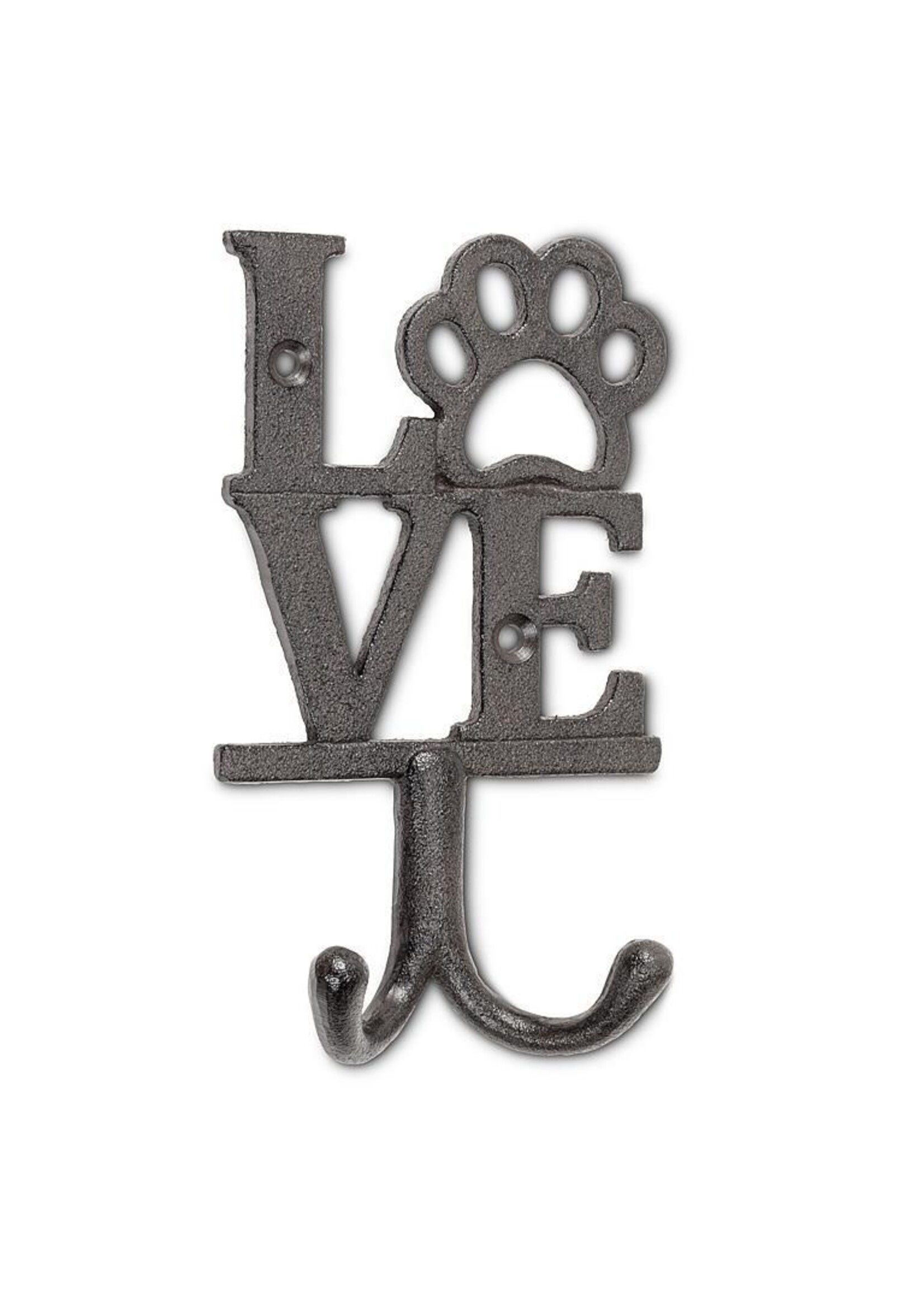 Love with Dog Paw Double Wall Hook