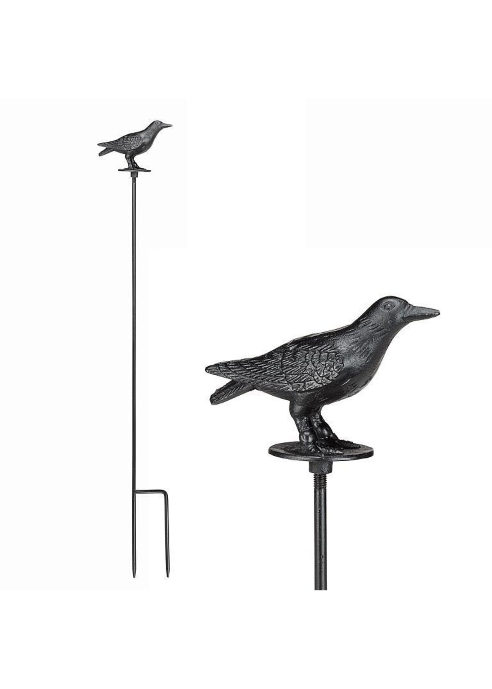 Standing Crow Garden Stake - Black 33"