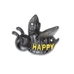 Cast Iron Bee Happy Hook (Black/Yellow)