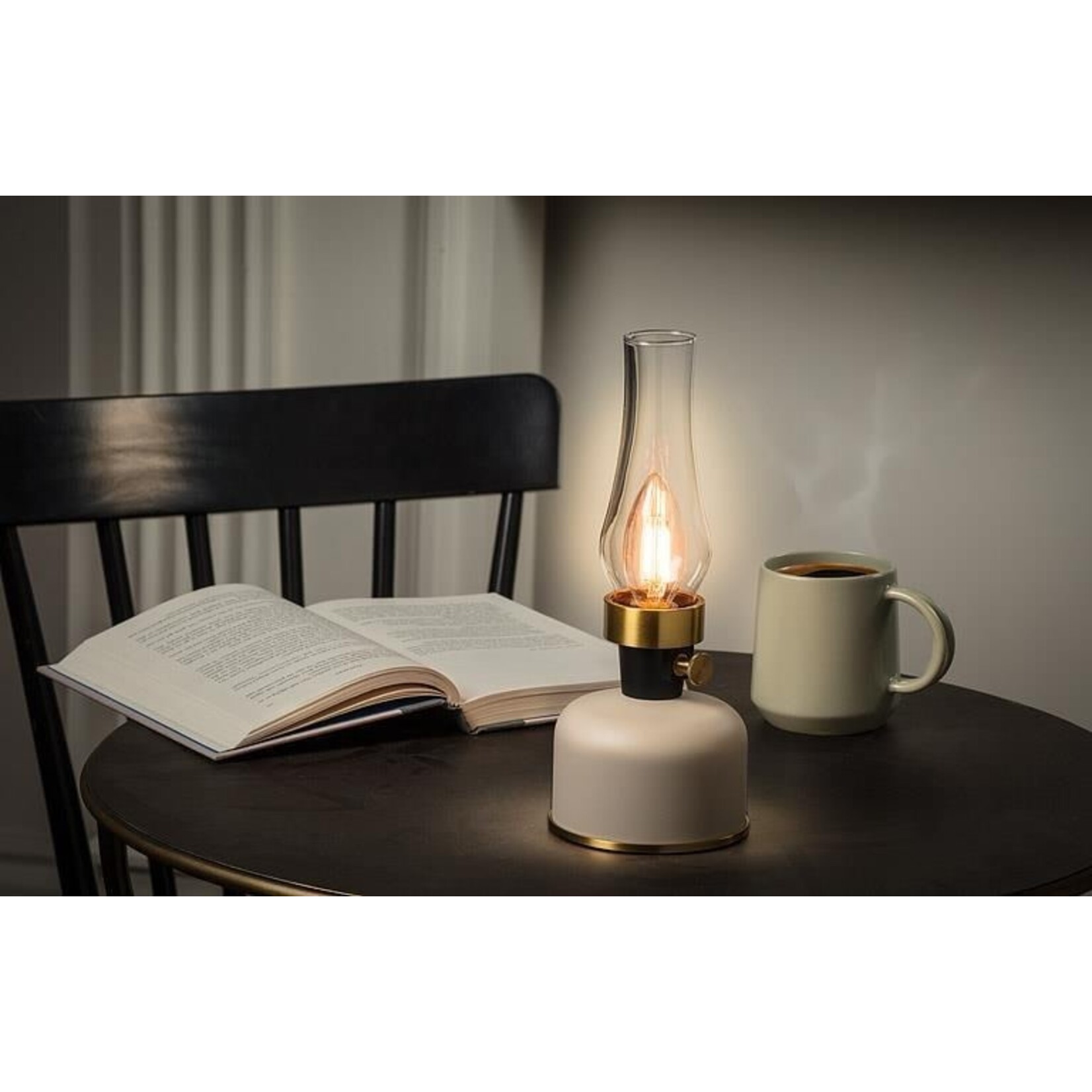 LED Lantern Lamp with Chimney (Black)