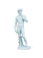 Classic Light Blue David Statue 15"