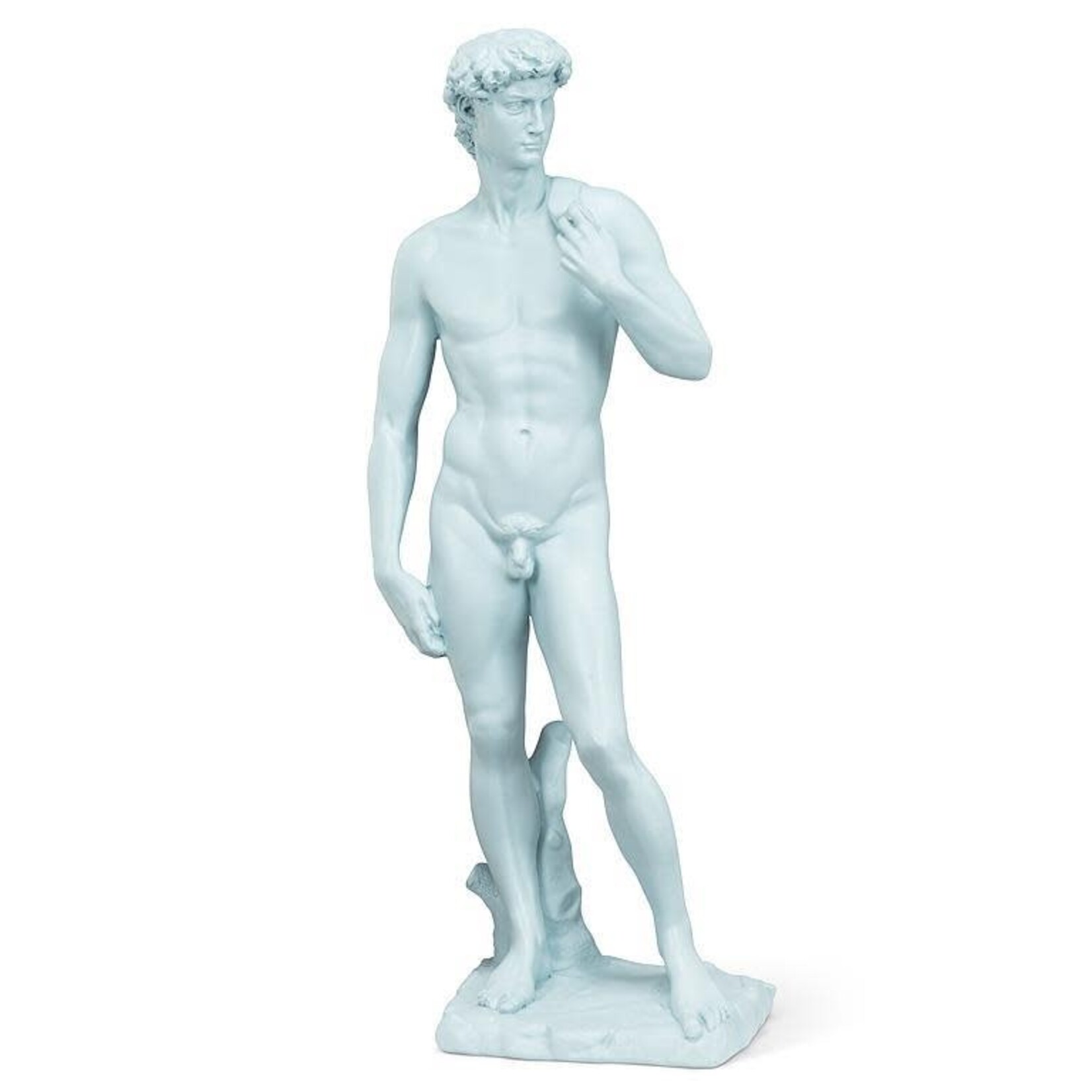 Classic Light Blue David Statue 15"