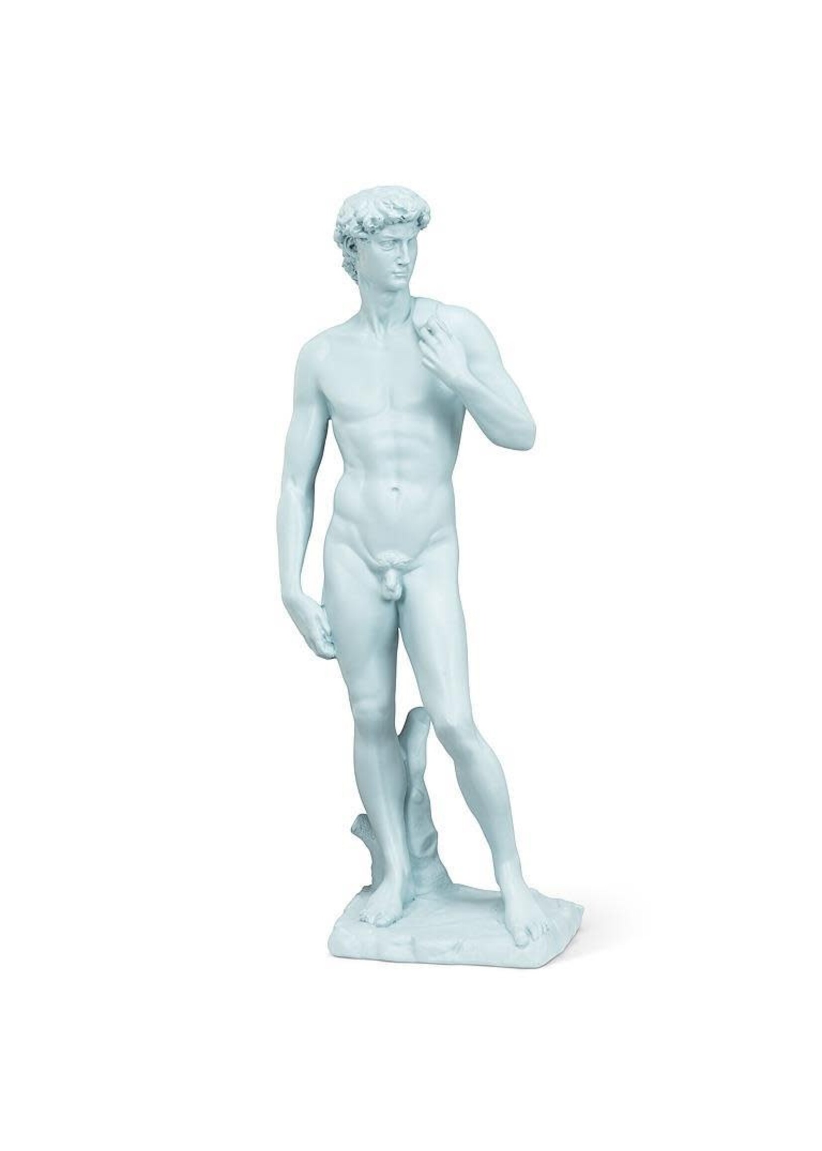 Classic Light Blue David Statue 15"
