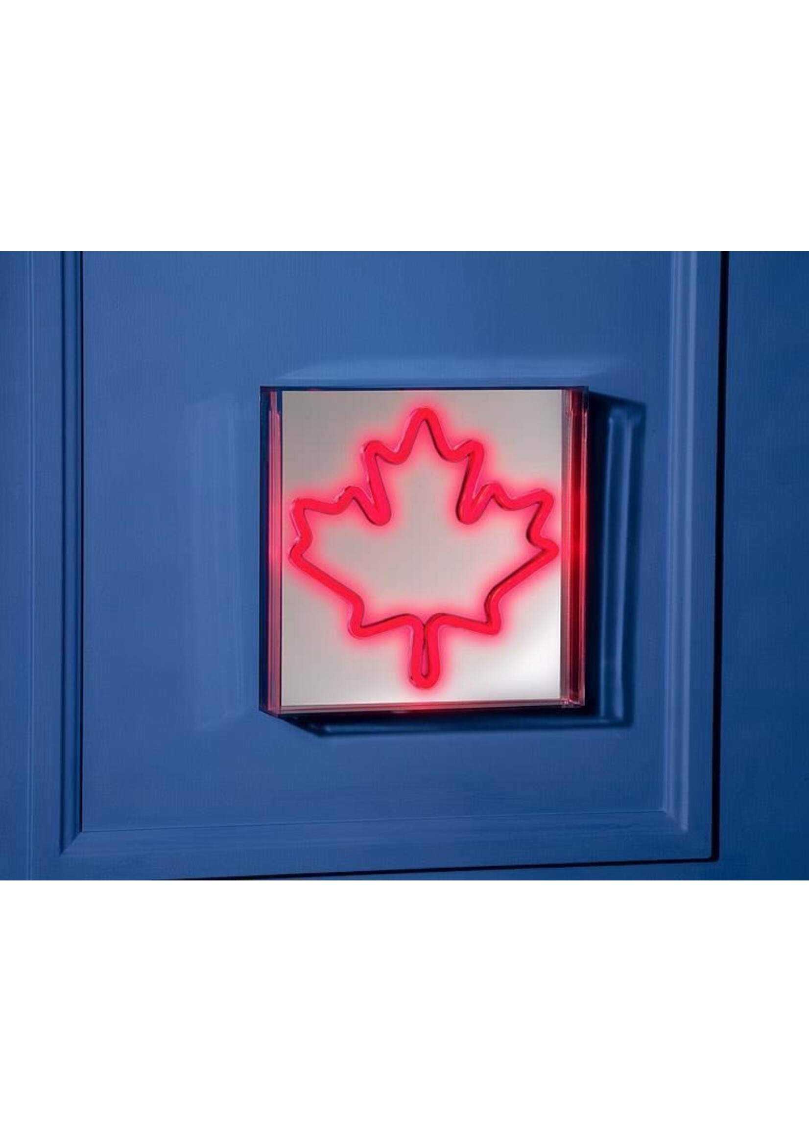 Square Maple Leaf Neon LED Sign