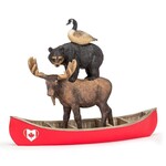 Stacked Animals in Canoe 10"