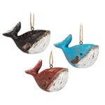 Carved Whale Ornament (Assorted)