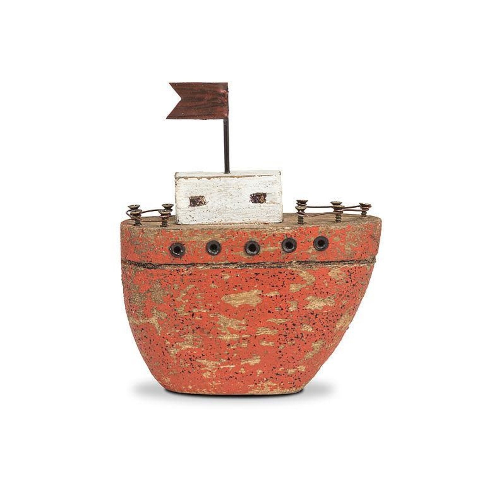 Small Red Chunky Boat 4"