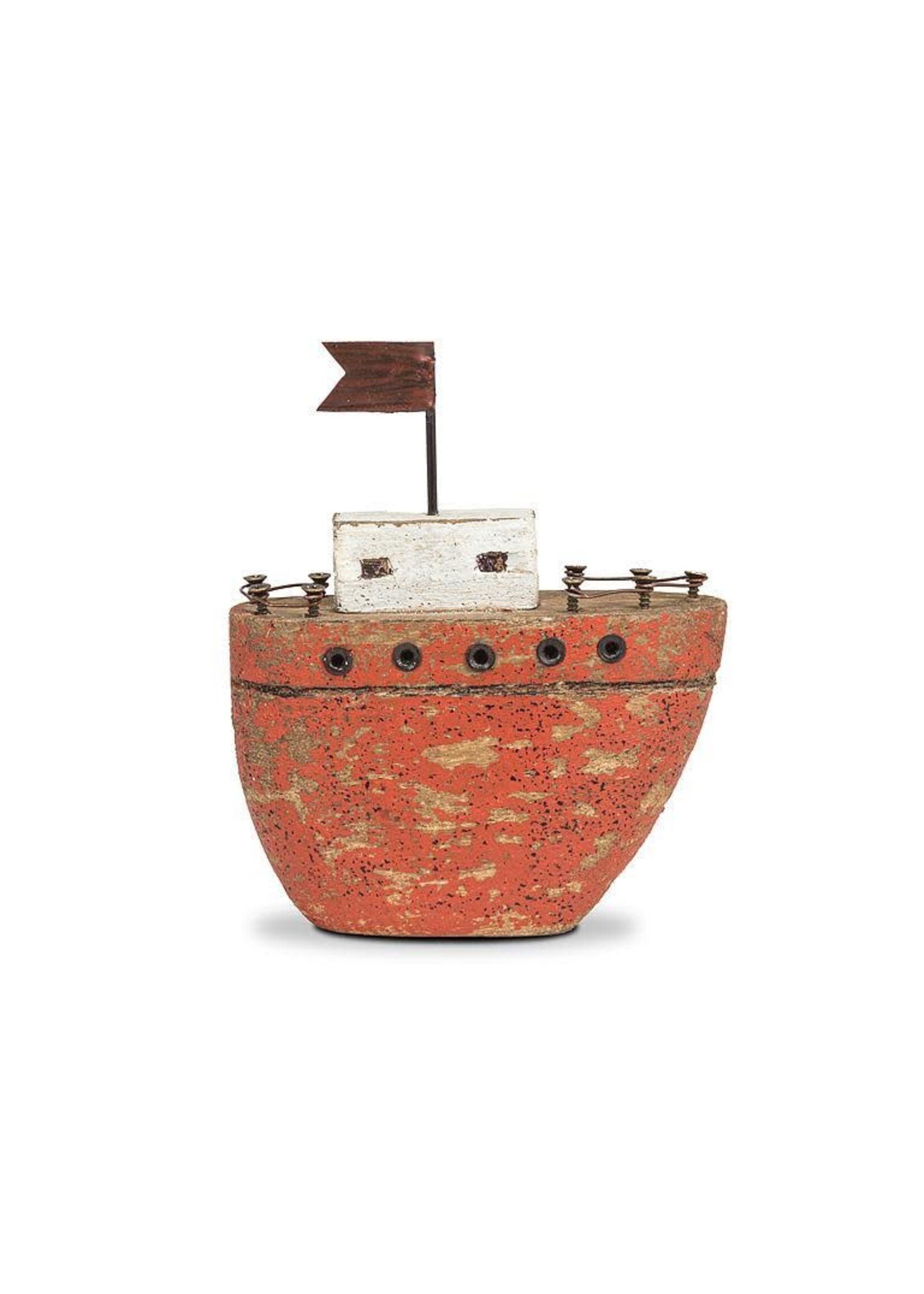 Small Red Chunky Boat 4"