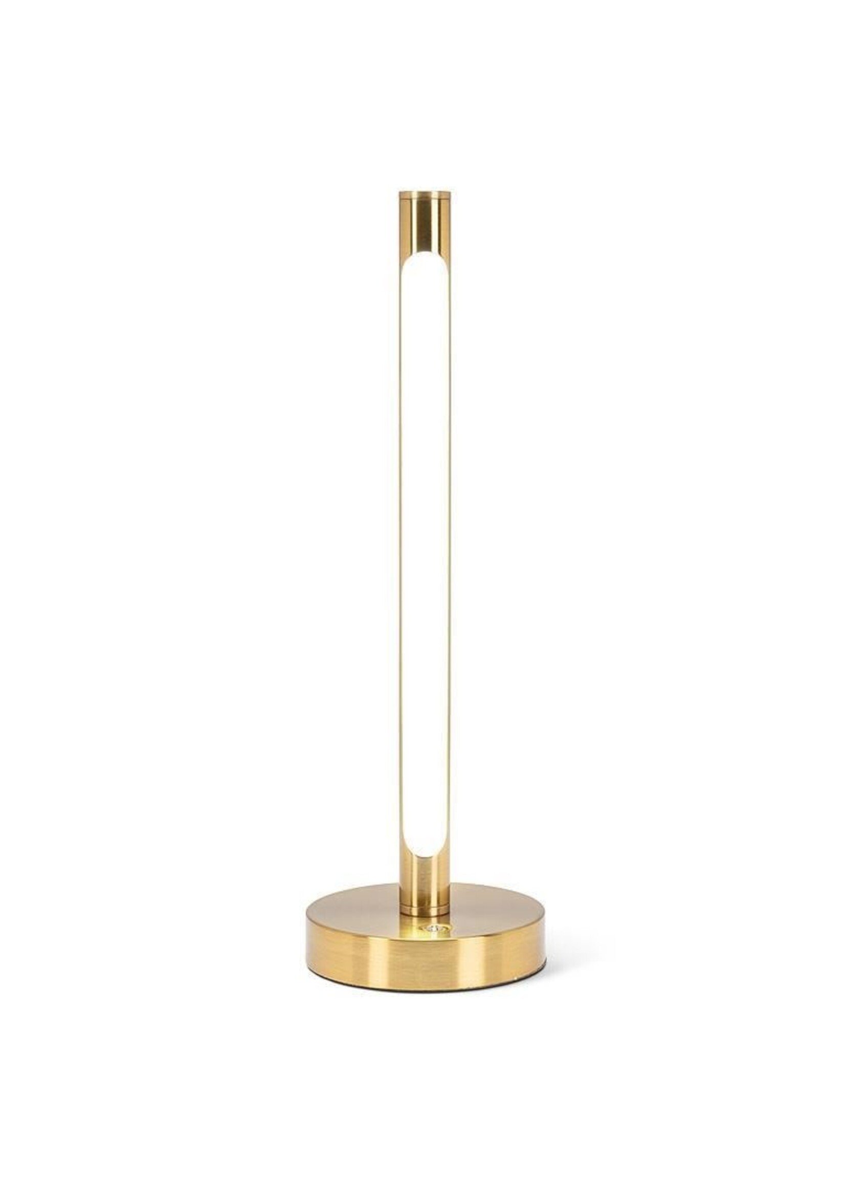 Gold Slim Pole LED Table Lamp 15"