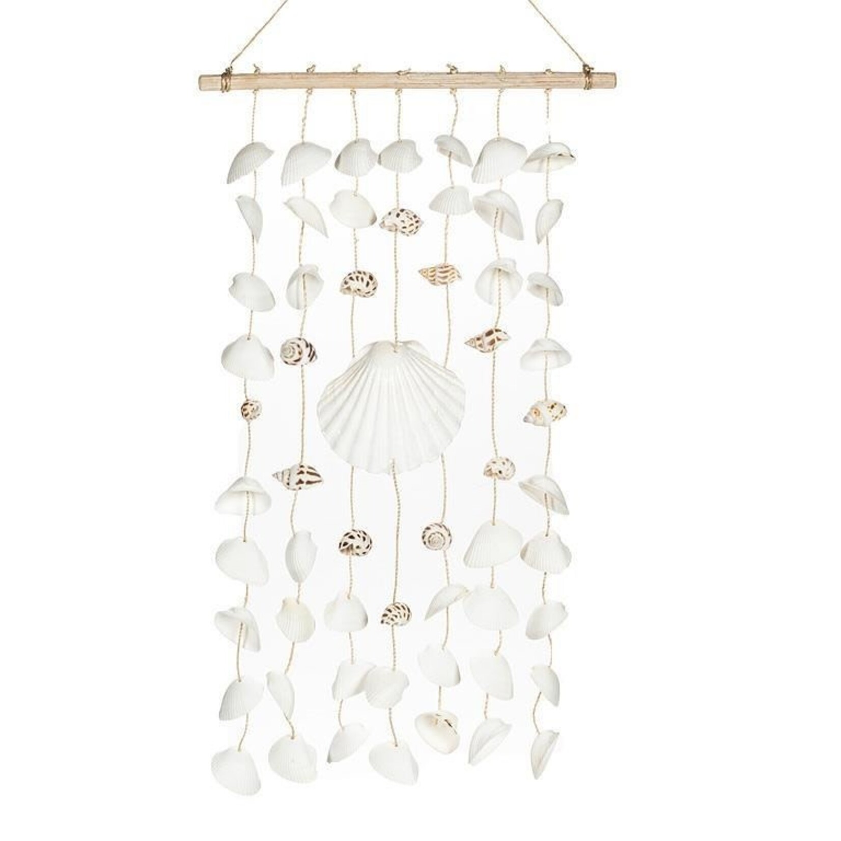 Stranded Shell Chime with Scallop Shells 17"