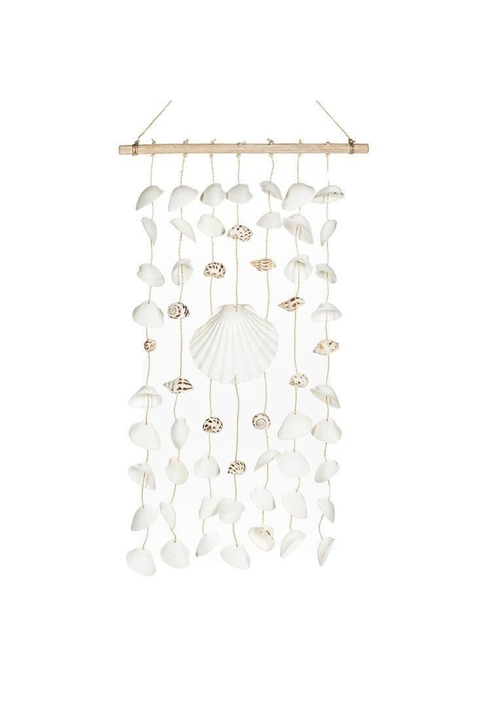 Stranded Shell Chime with Scallop Shells 17"