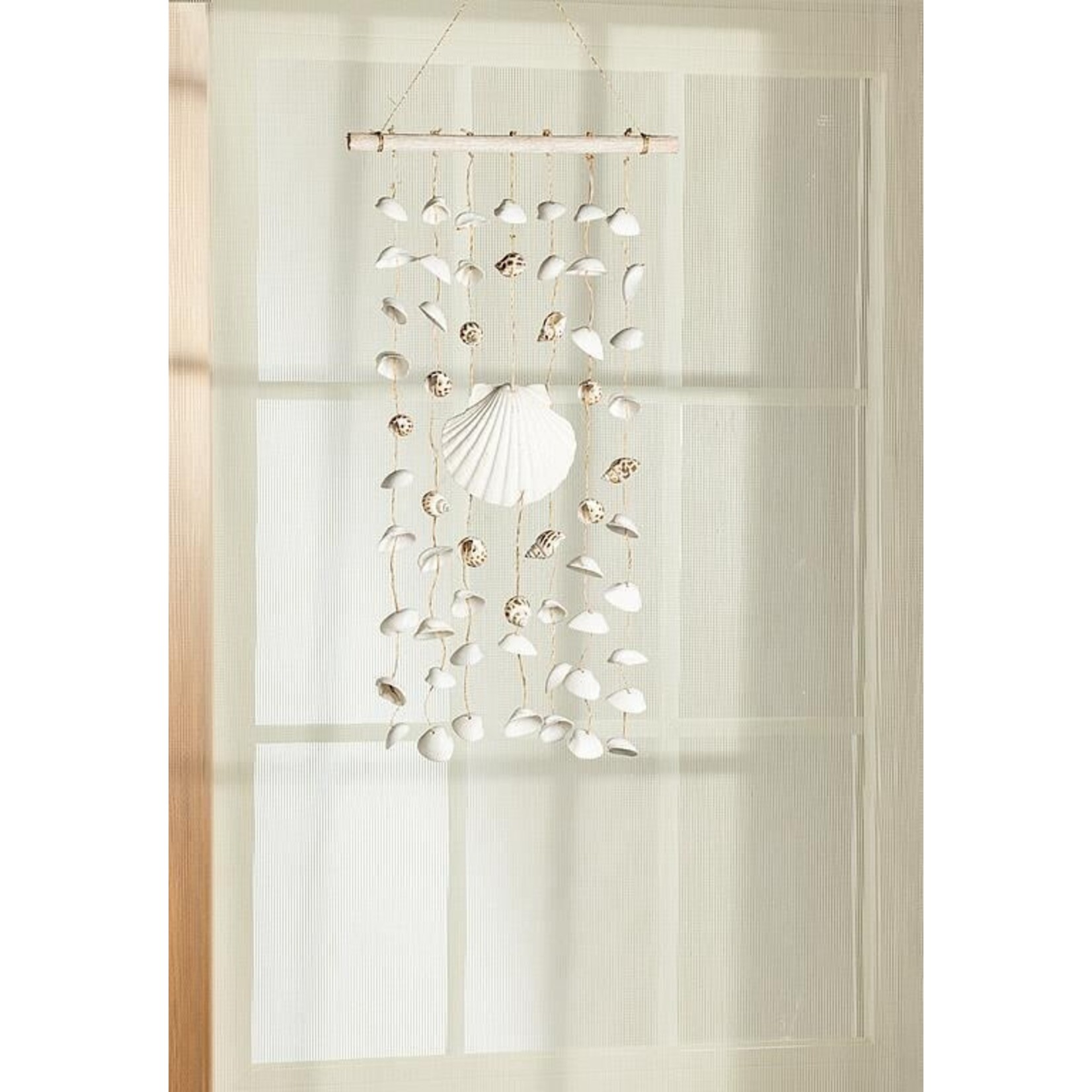 Stranded Shell Chime with Scallop Shells 17"