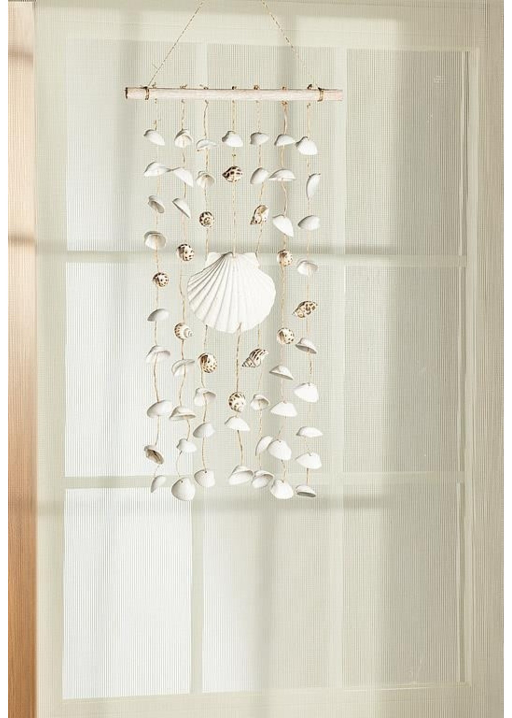 Stranded Shell Chime with Scallop Shells 17"