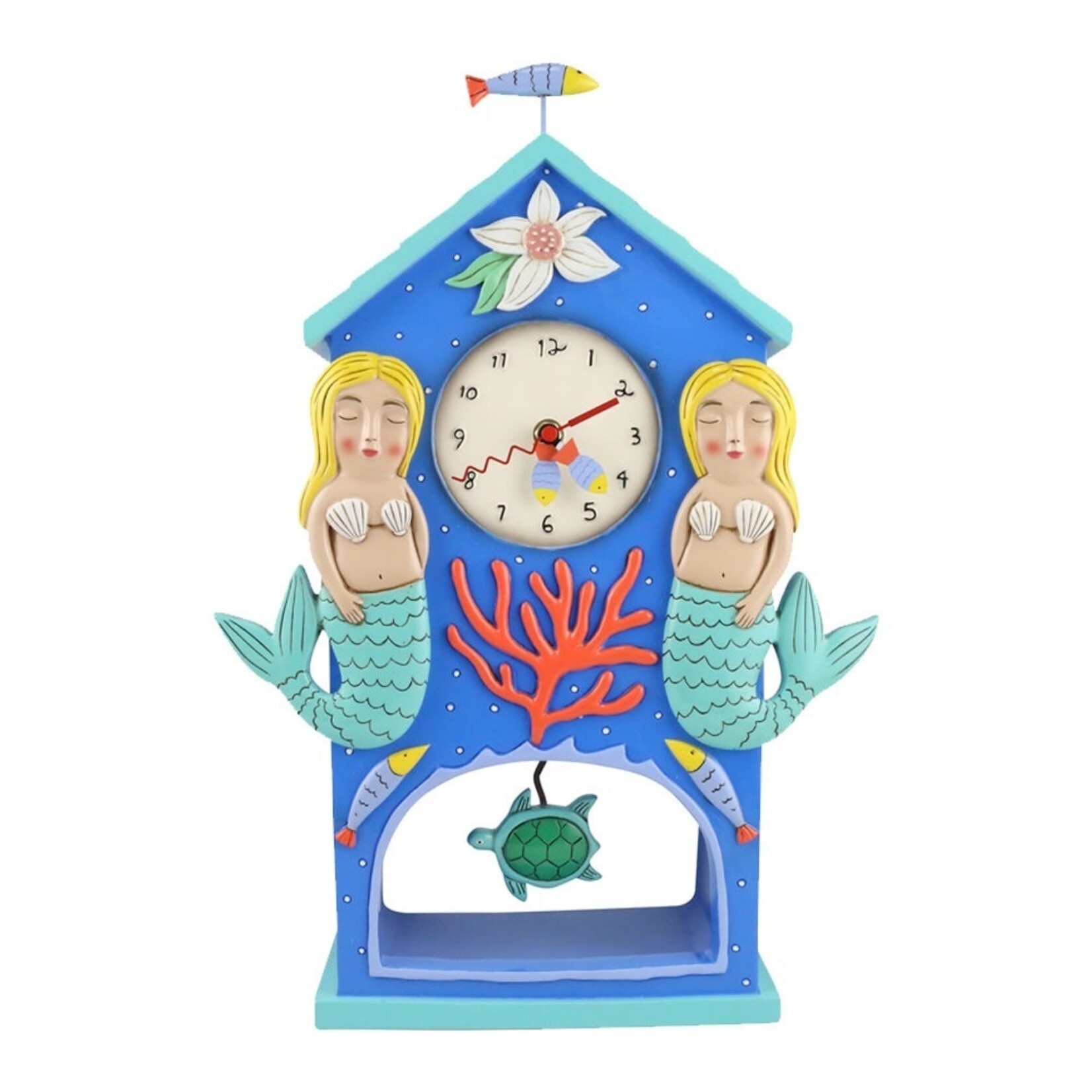 Enesco Canada Beach Time Mermaid Mantle Clock by Allen Designs