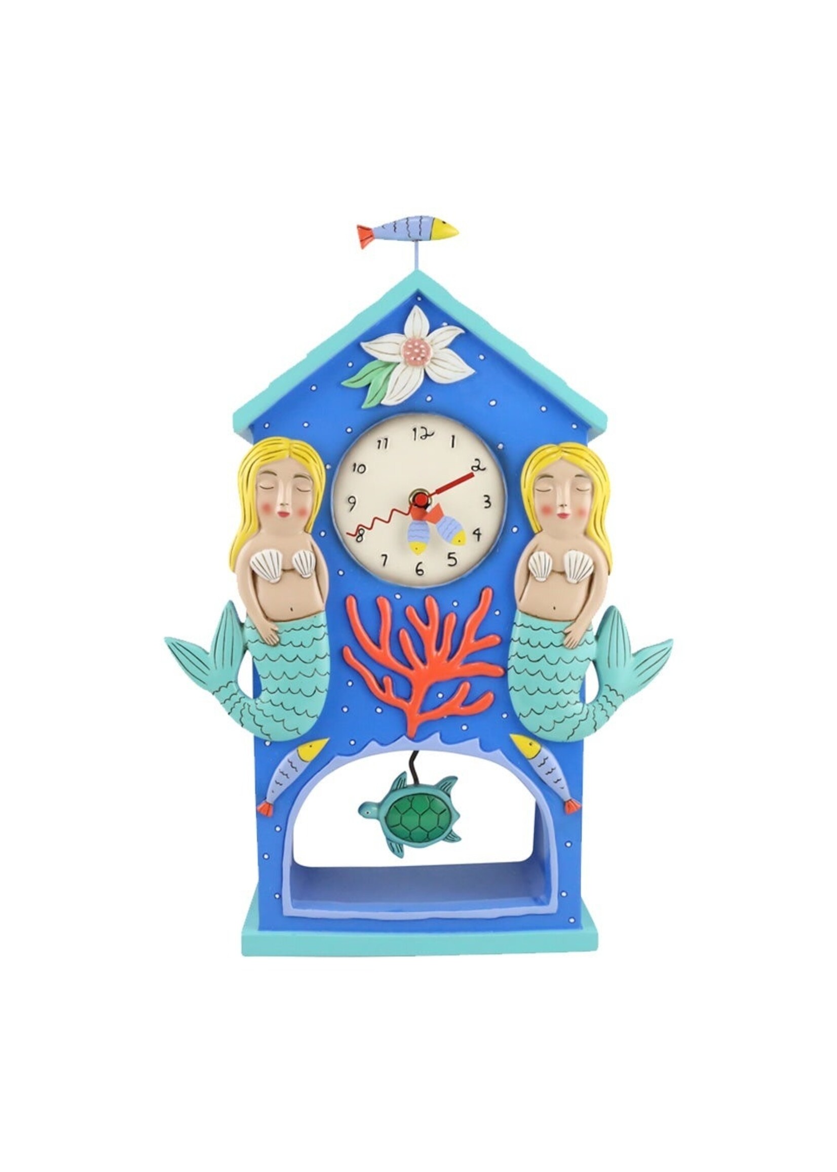 Beach Time Mermaid Mantle Clock by Allen Designs