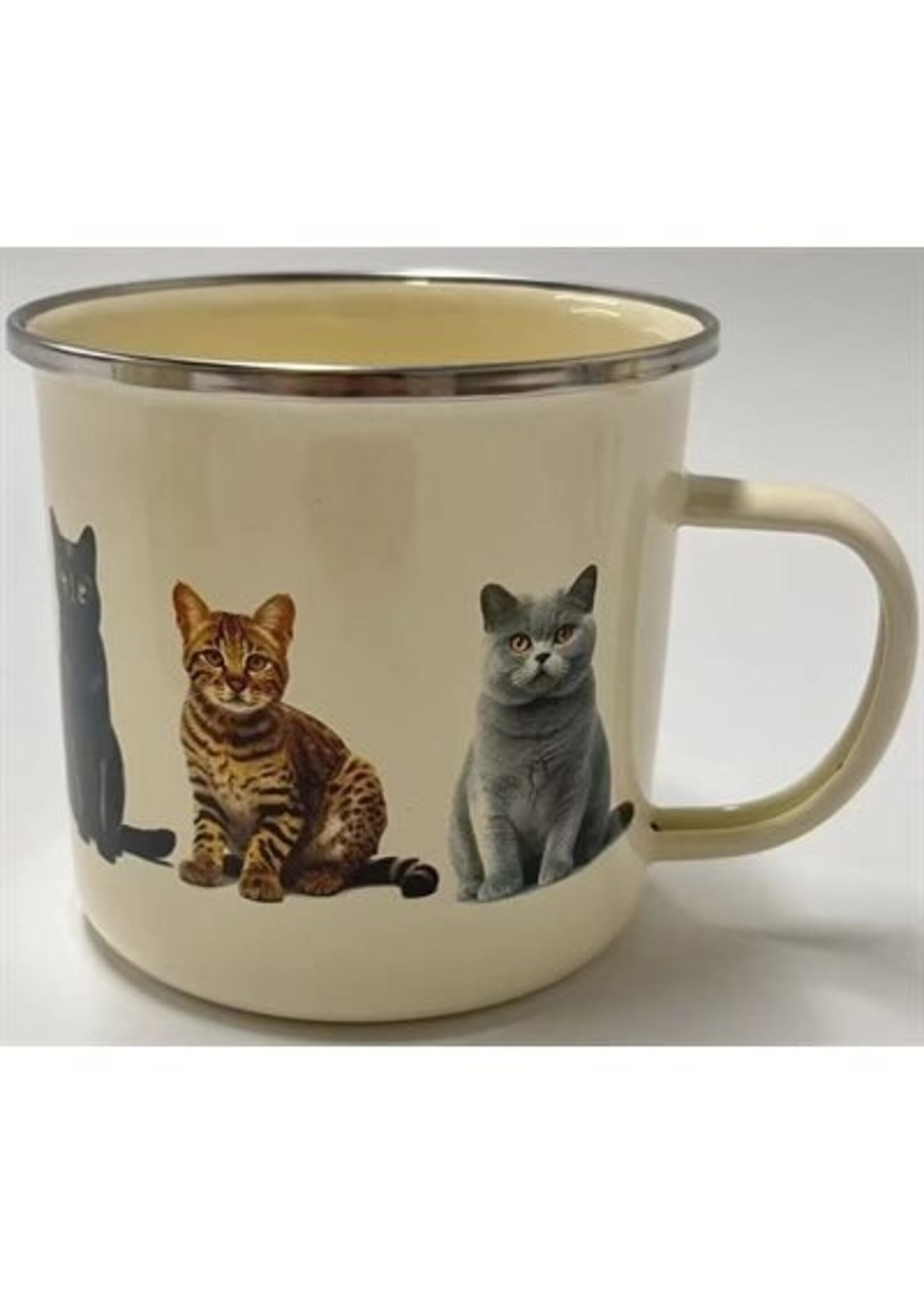 Alfresco Enamel Cat Mug