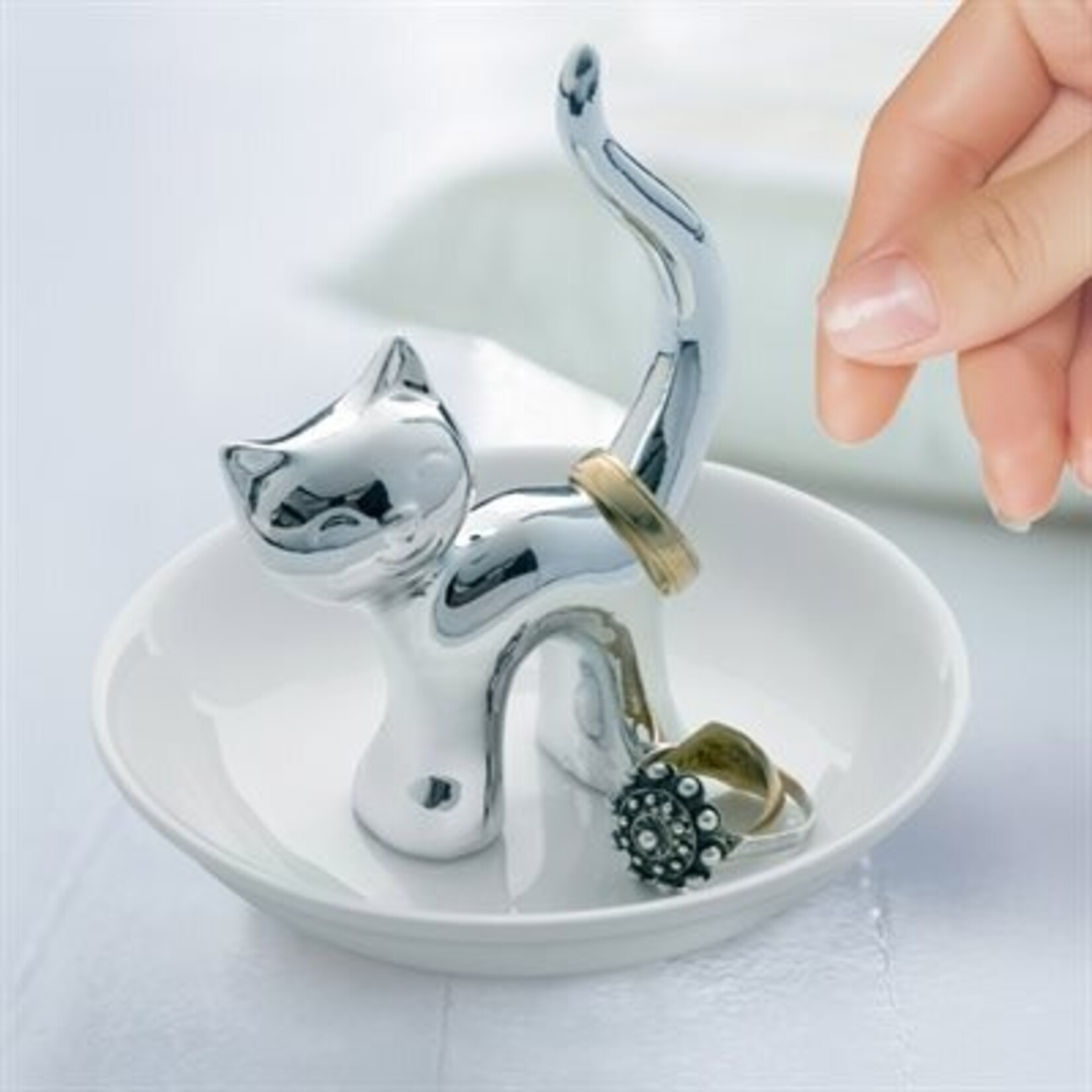 Gatto Ring Holder - Silver