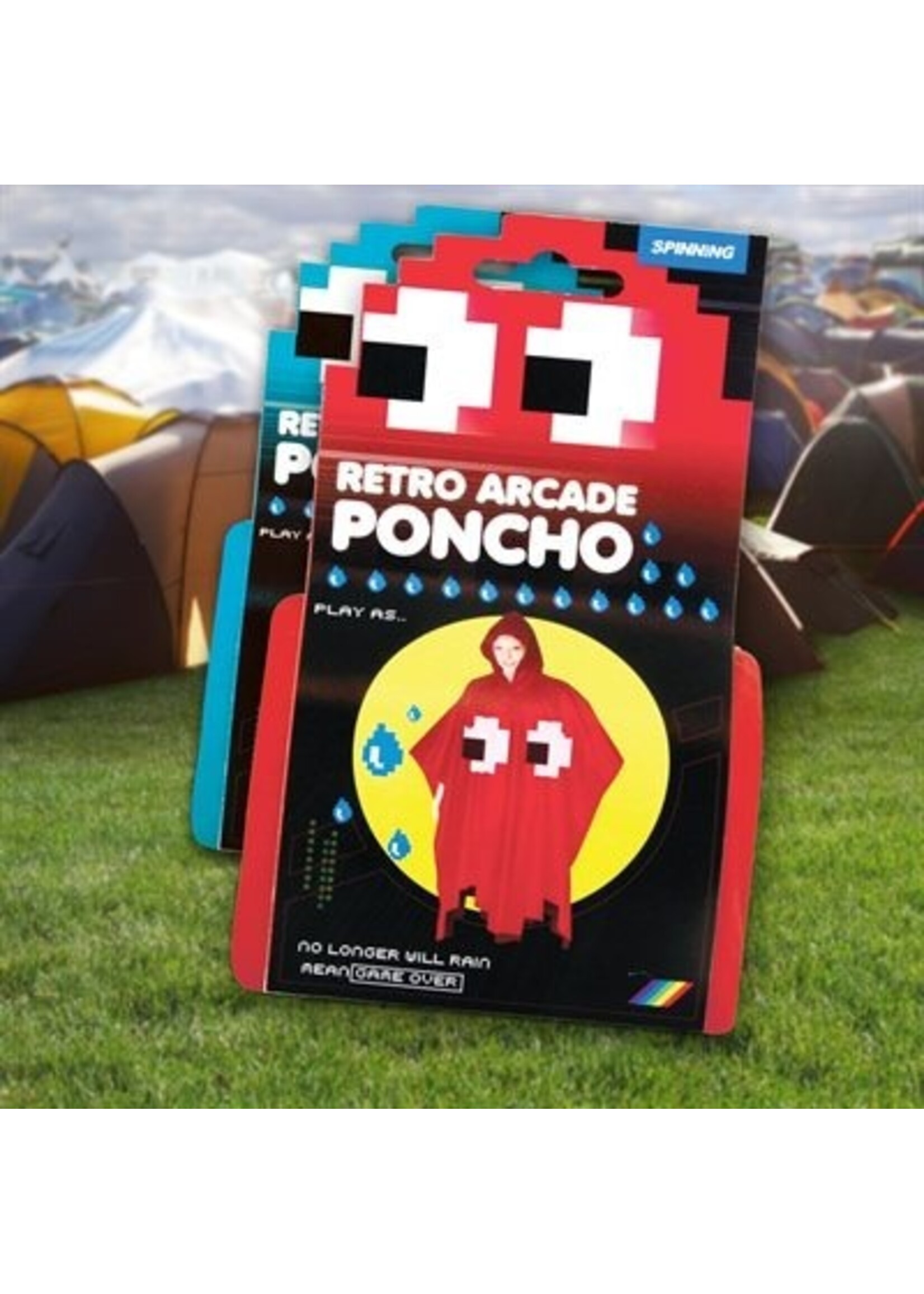 Retro Arcade Poncho - Red