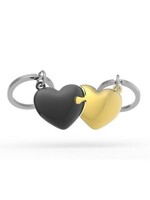 Keychain - Black/Gold Hearts