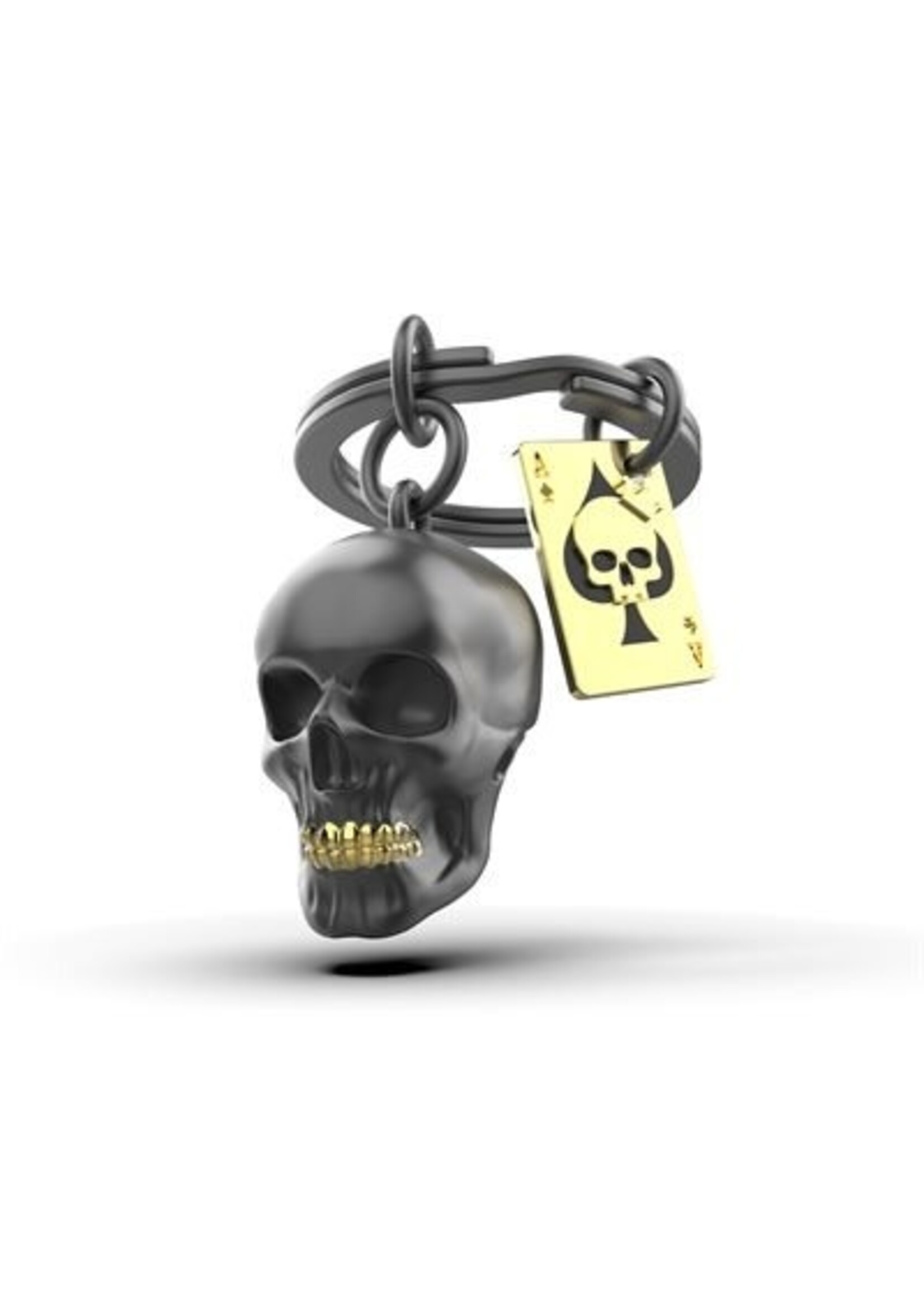 Keychain - Black Skull/Ace of Spades
