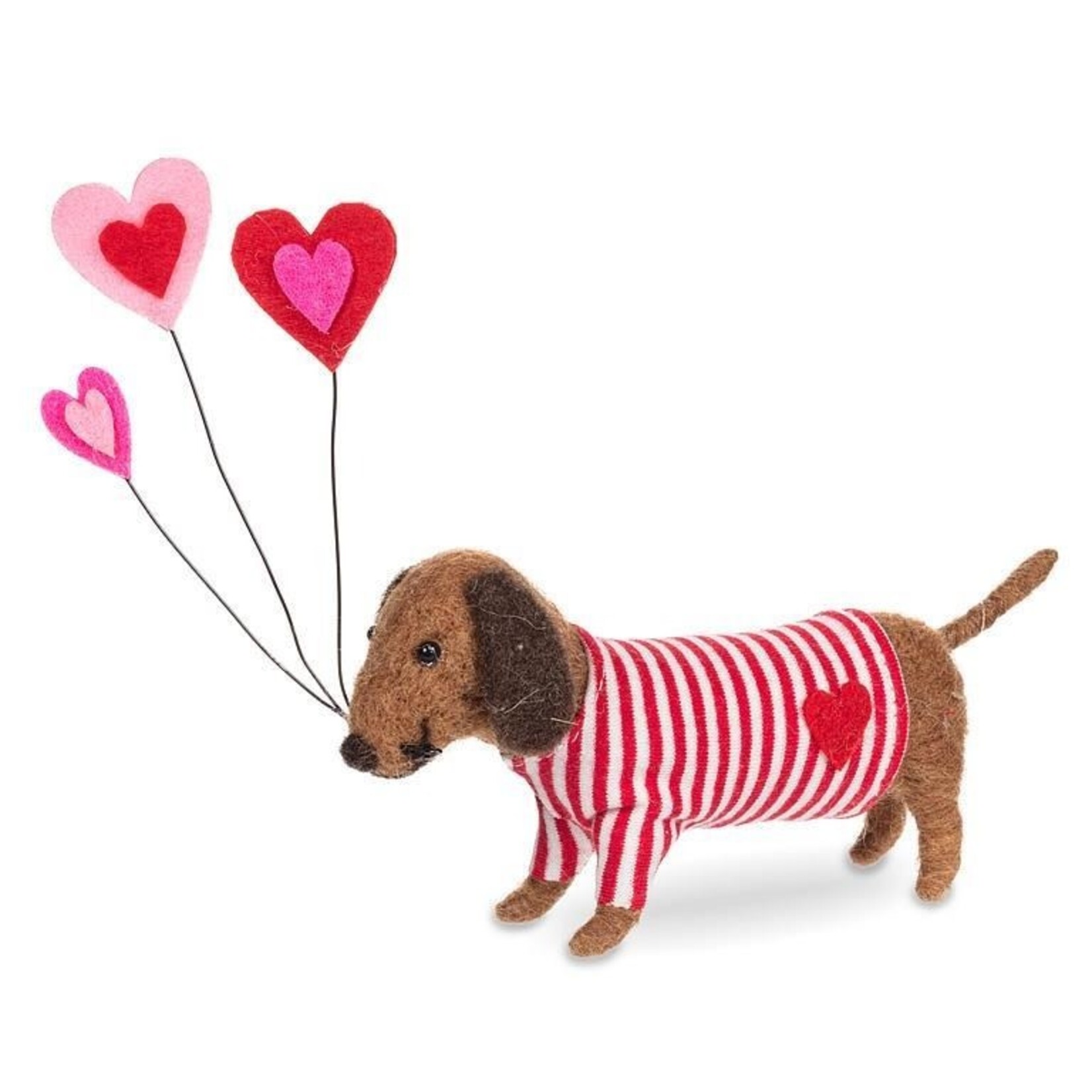 Valentine Dachshund with Hearts