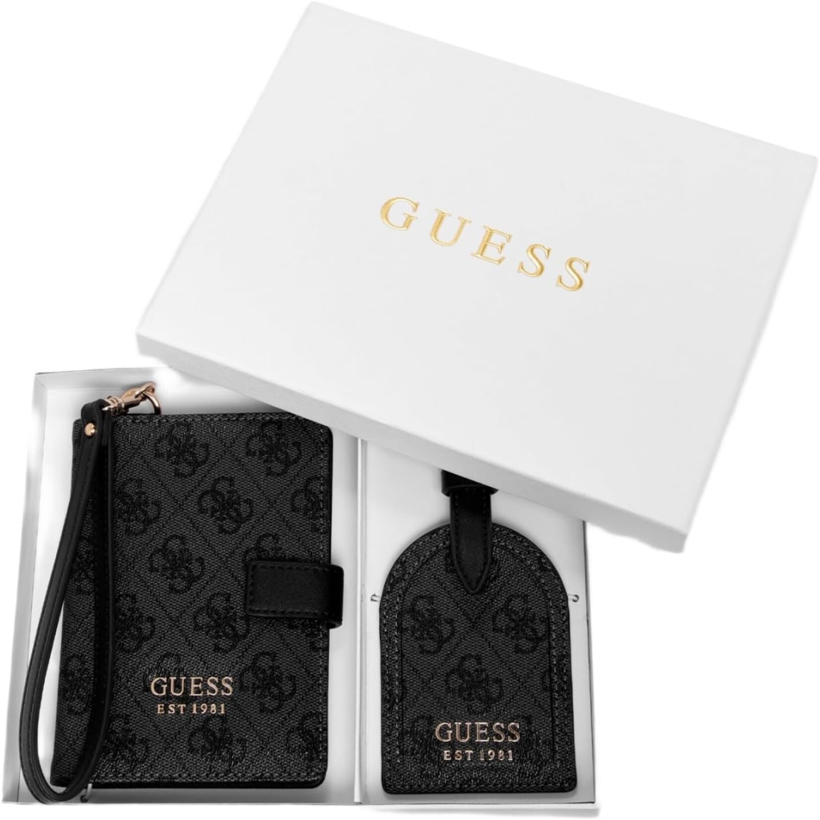 Guess Orlina Travel Boxed Luggage Tag and Passport Case