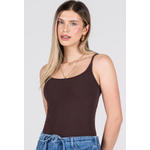 C'est Moi Bamboo Low Cut Ribbed Cami - One Size