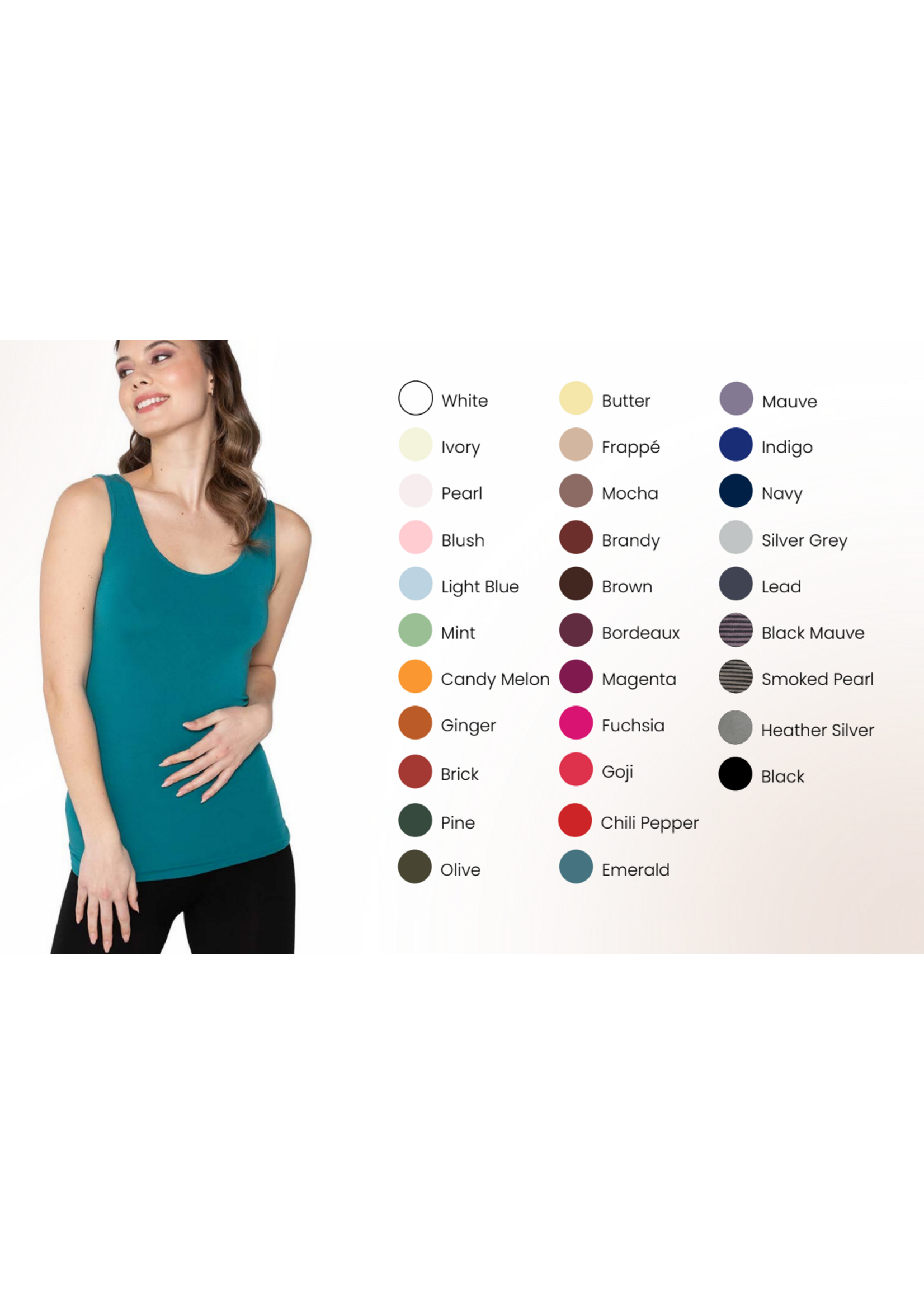 C'est Moi Bamboo Double Scoop Tank Top