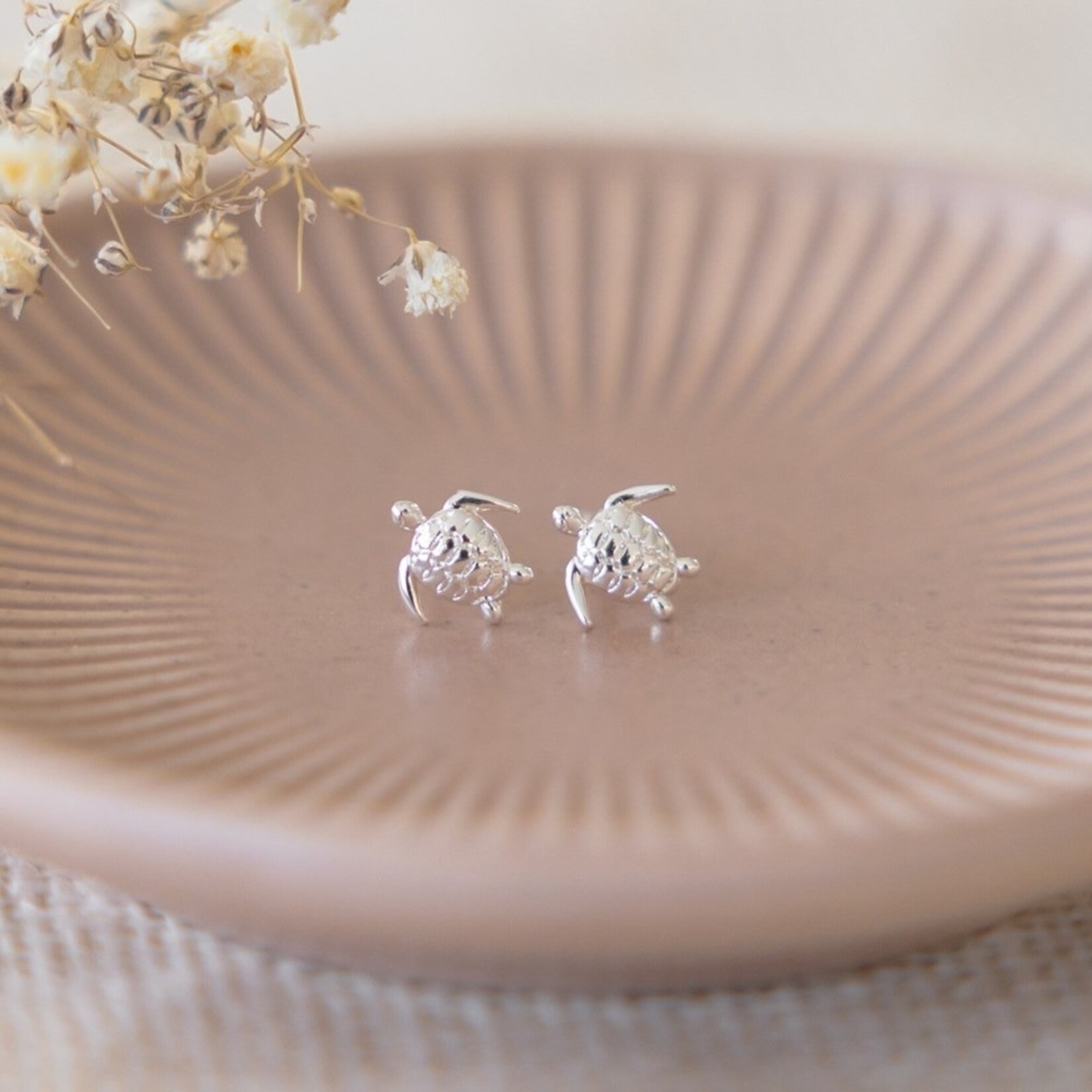 Glee Turtlette Stud Earrings - Hypoallergenic, Anti-tarnish