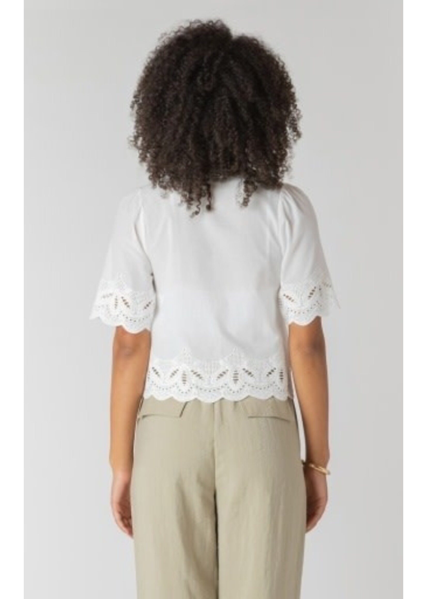 Room 34 2723740 DG - Eyelet Trim Blouse