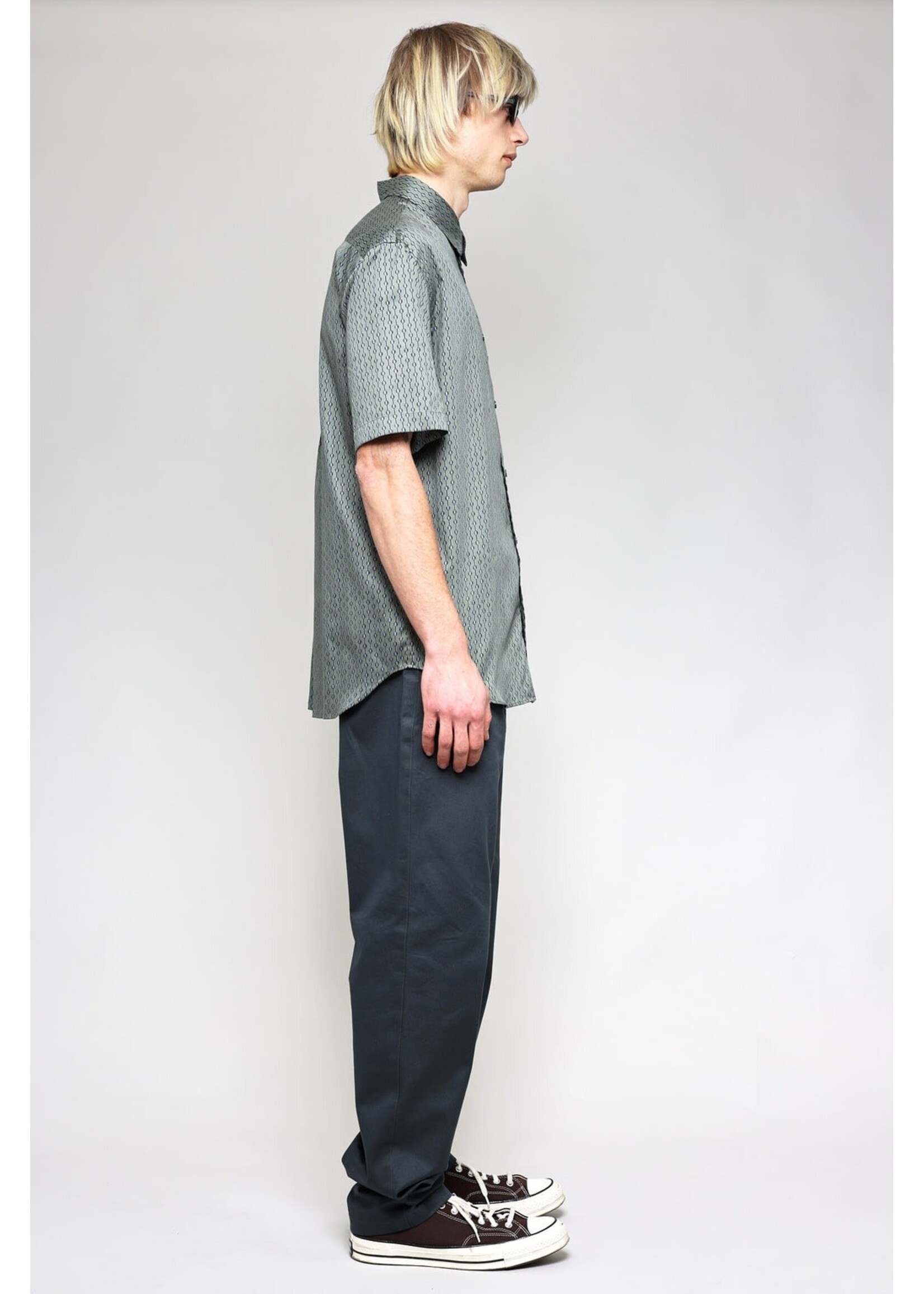 National Standards NS1191  - Japanese Short Sleeve Shirt - Dotted Stripe Print