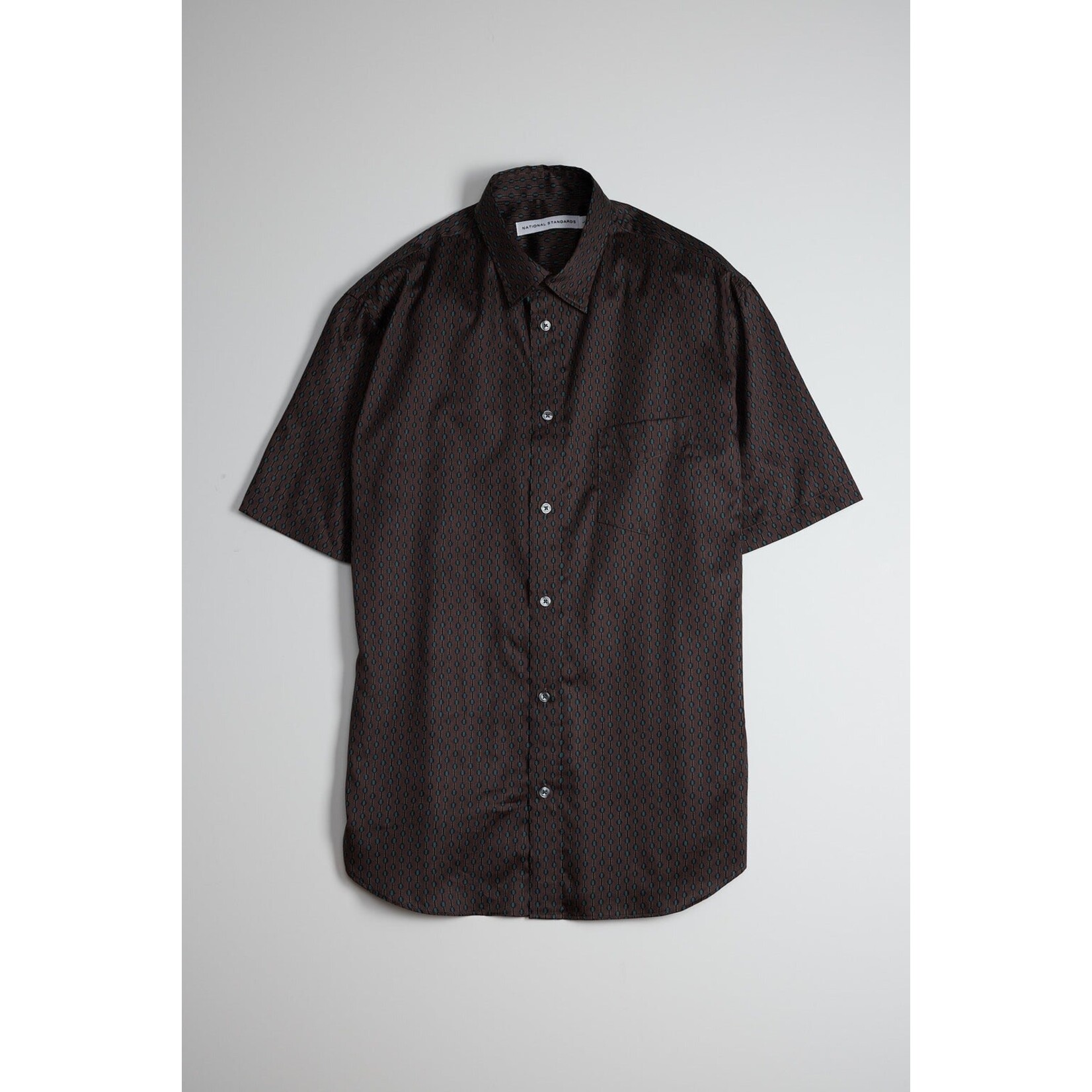 National Standards NS1191  - Japanese Short Sleeve Shirt - Dotted Stripe Print