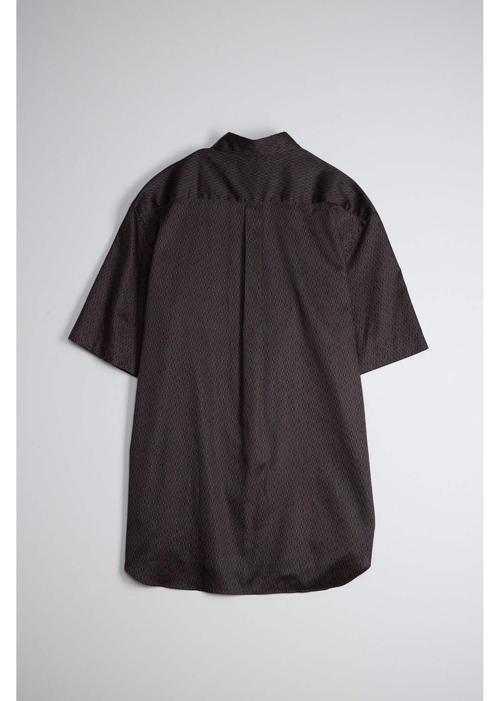 National Standards NS1191  - Japanese Short Sleeve Shirt - Dotted Stripe Print