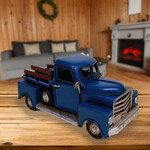 Vintage Blue Pickup Truck Figurine