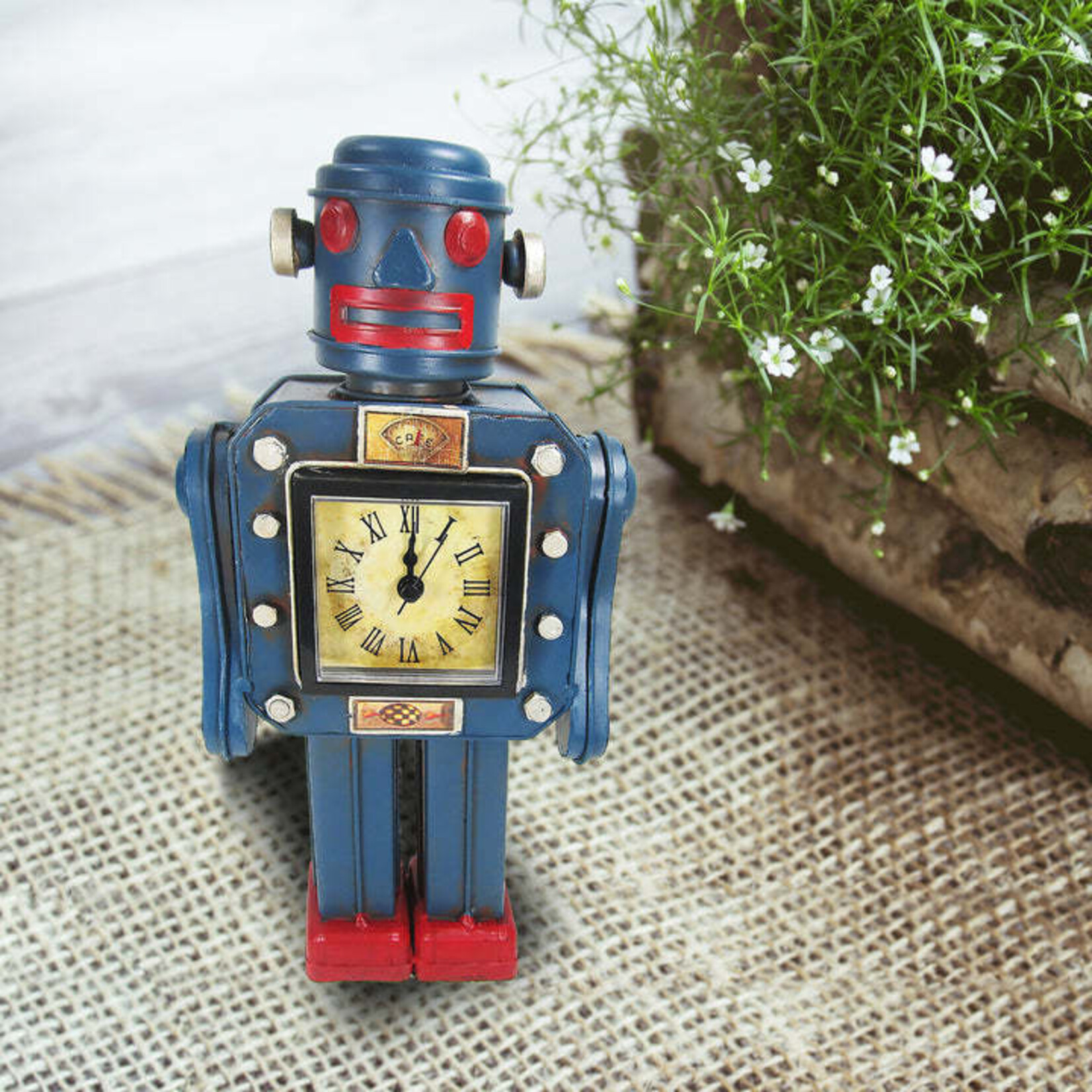 Tin Toy Robot Clock
