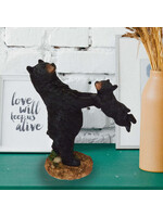 Panam Décor & Gifts Black Bear Mother Swinging Her Cub Figurine