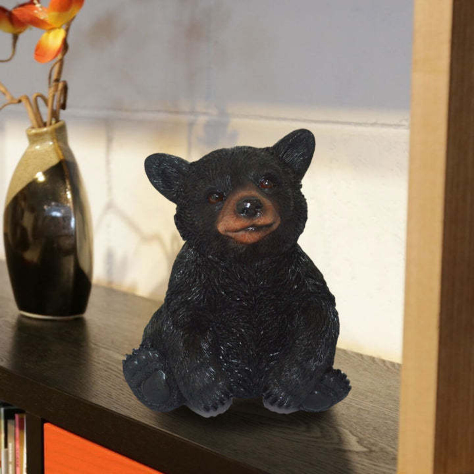 Sitting Black Bear Figurine