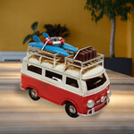 Panam Décor & Gifts Red Metal Beach VW Bus