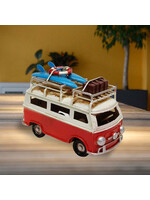 Panam Décor & Gifts Red Metal Beach VW Bus