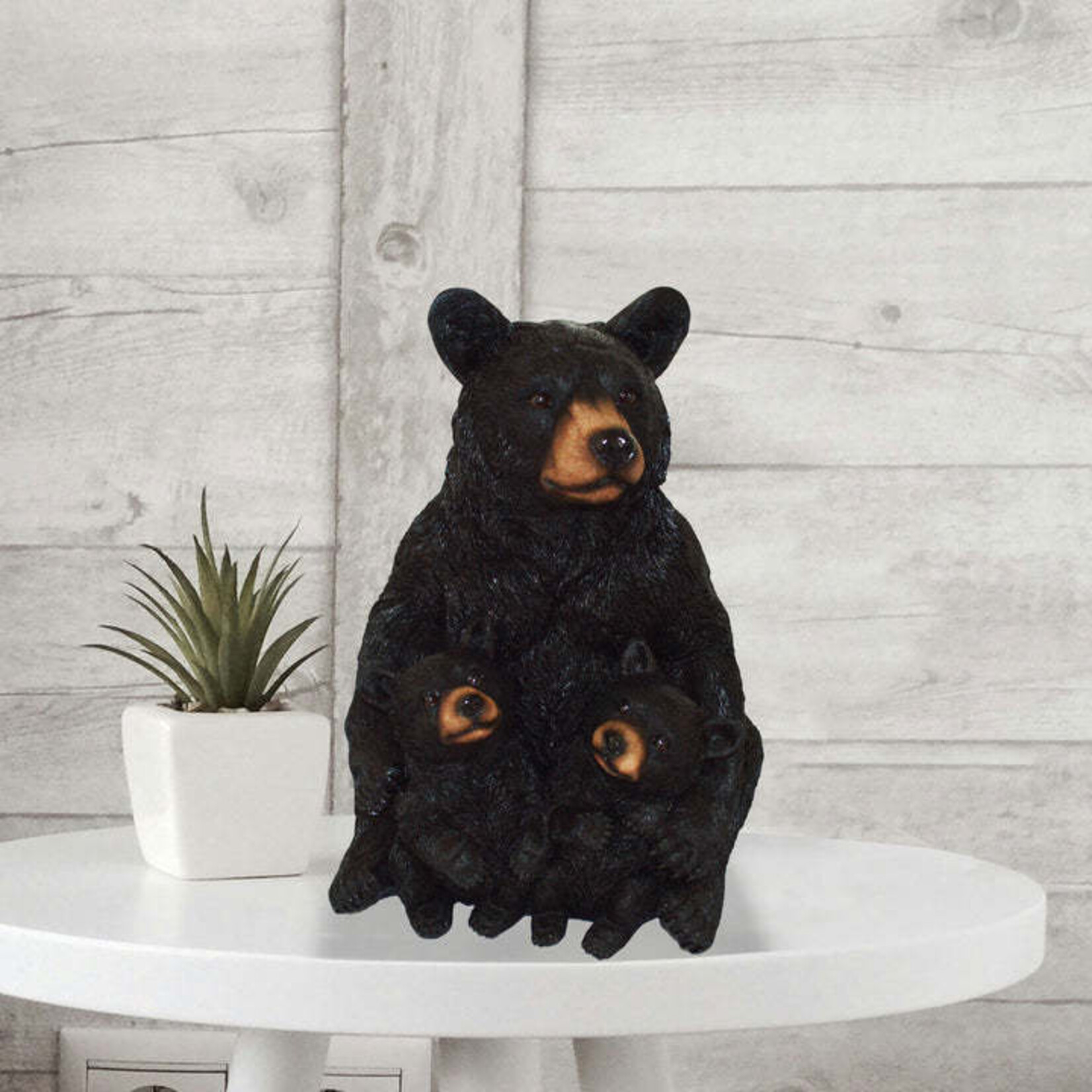 Panam Décor & Gifts Mother and Cubs Black Bears Figurine