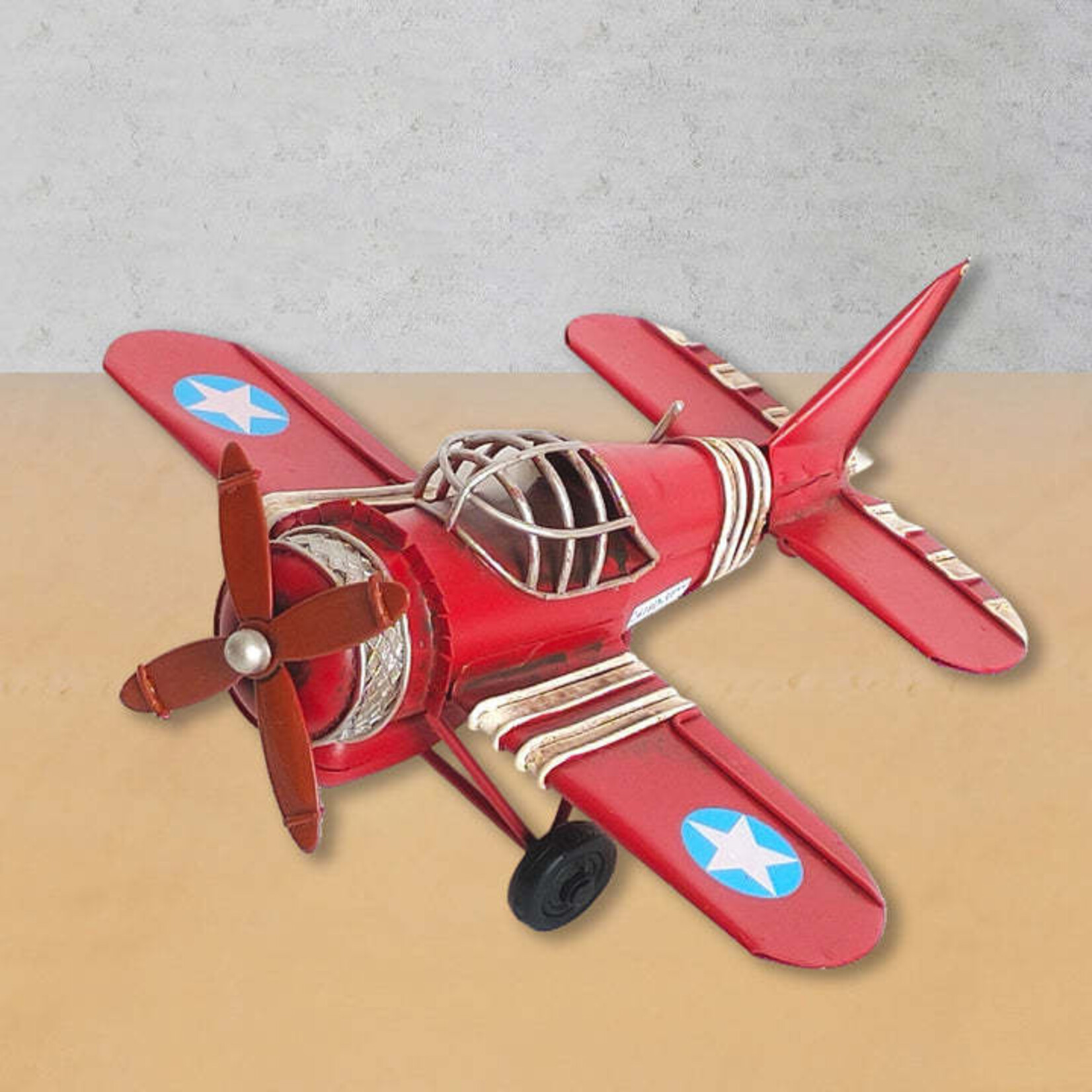 Panam Décor & Gifts Red Single Propeller Plane