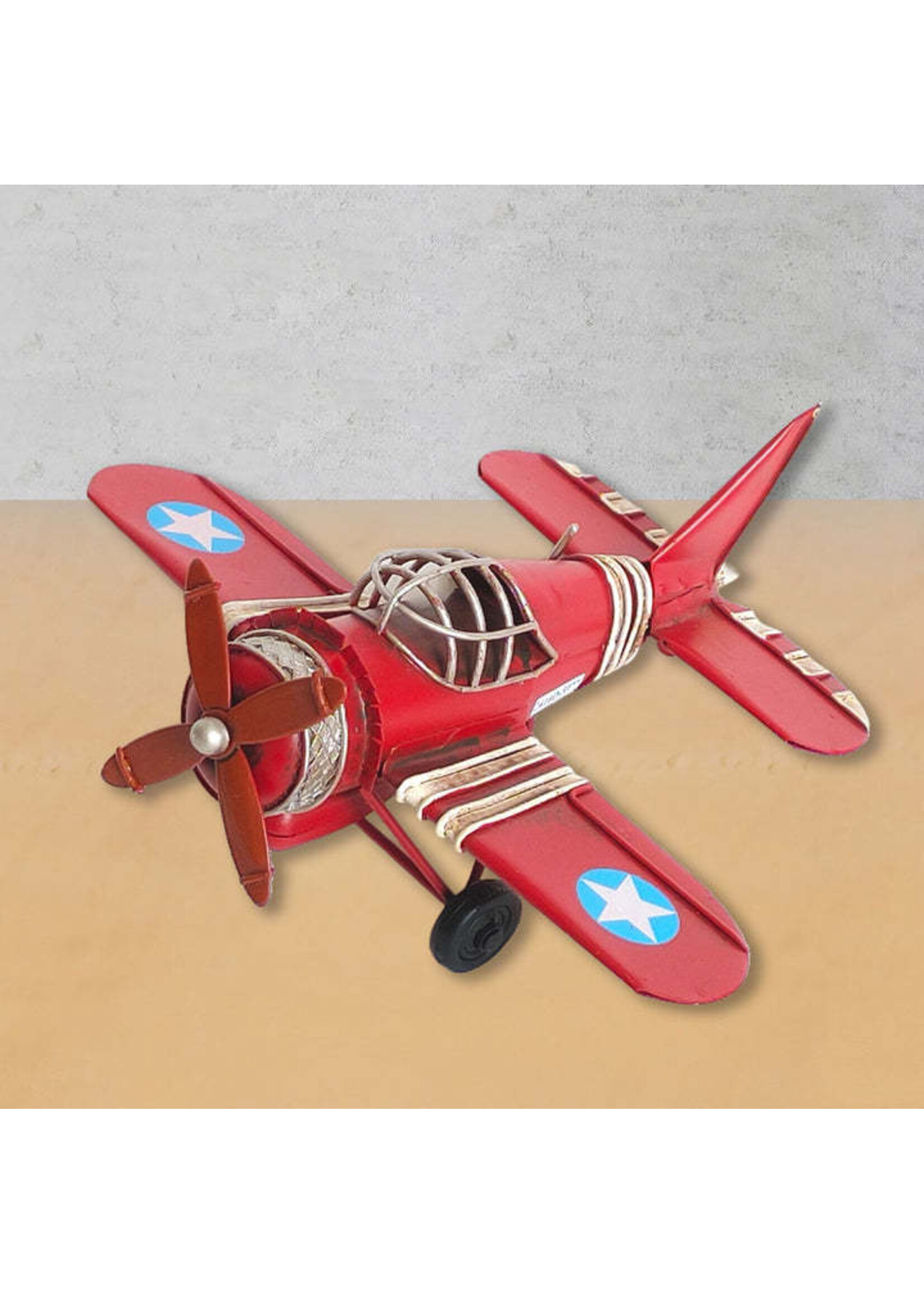 Panam Décor & Gifts Red Single Propeller Plane