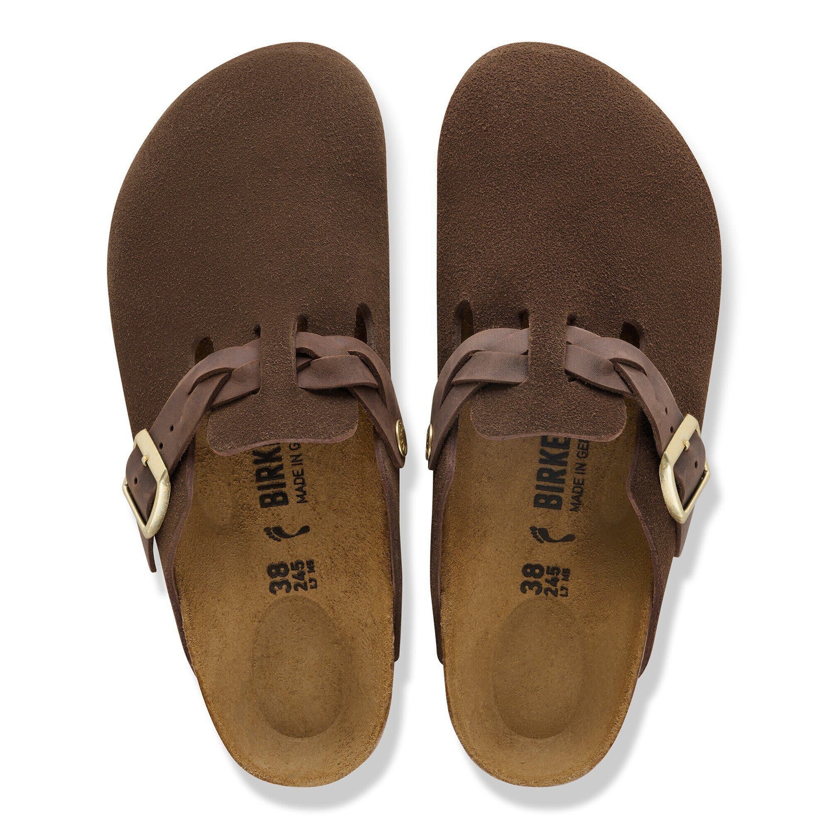 Birkenstock 1031716 - Boston Braided Suede Leather Clog (Carafe)