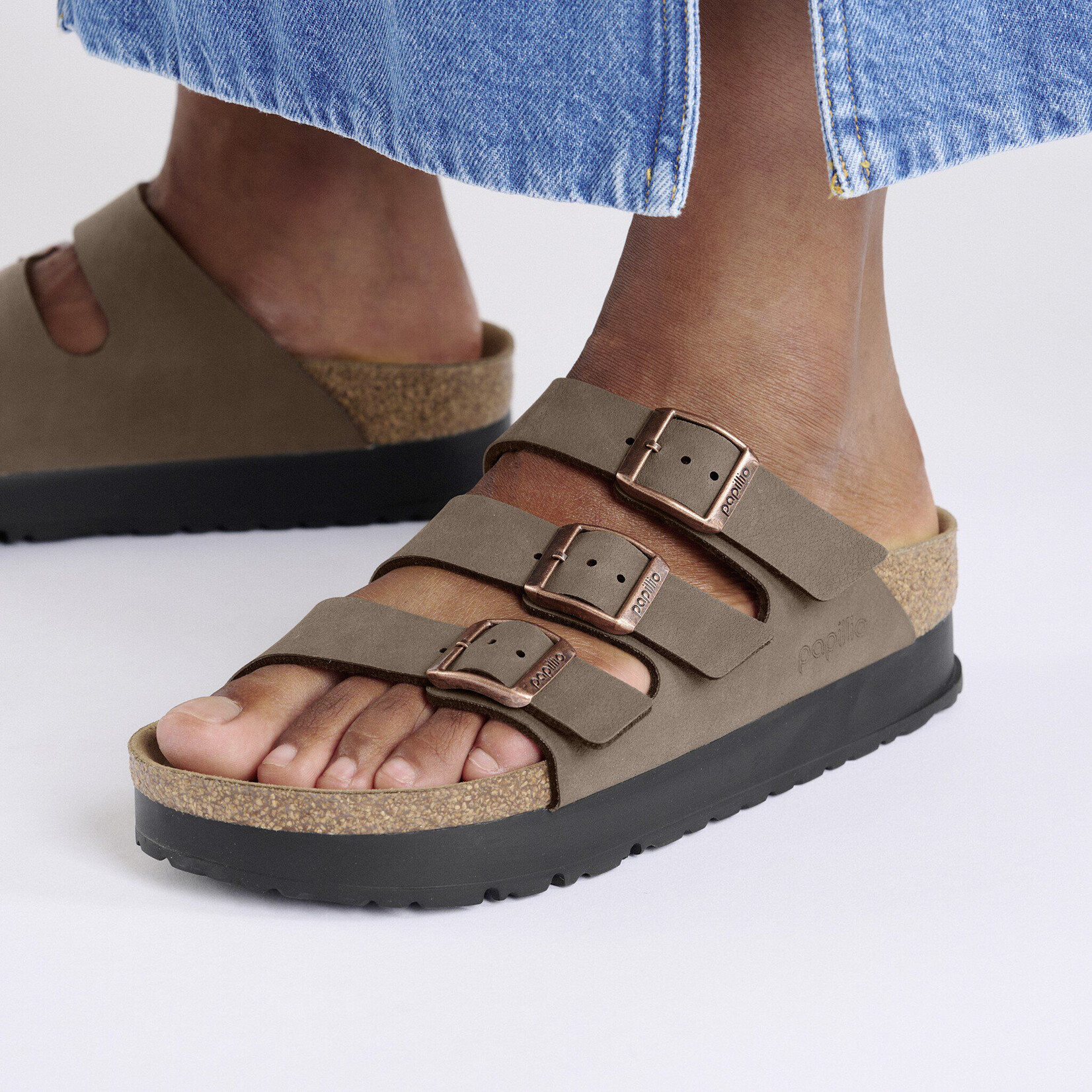 Birkenstock 1029741 - Florida Flex Vegan Nubuck Platform Sandal