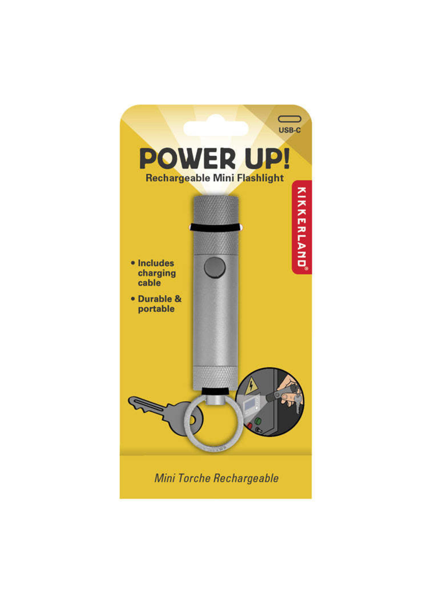 Kikkerland Rechargeable Mini Flashlight