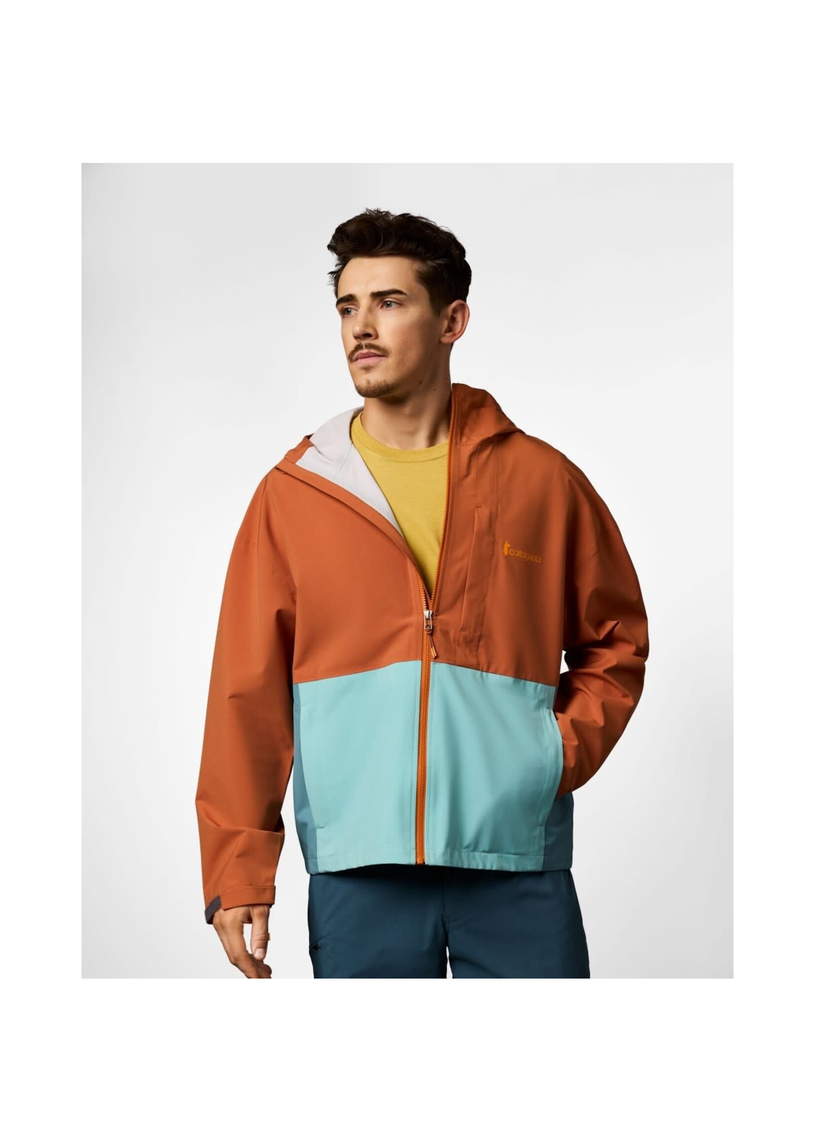 Cotopaxi Men's Cielo Rain Jacket - Whiskey/Tidepool